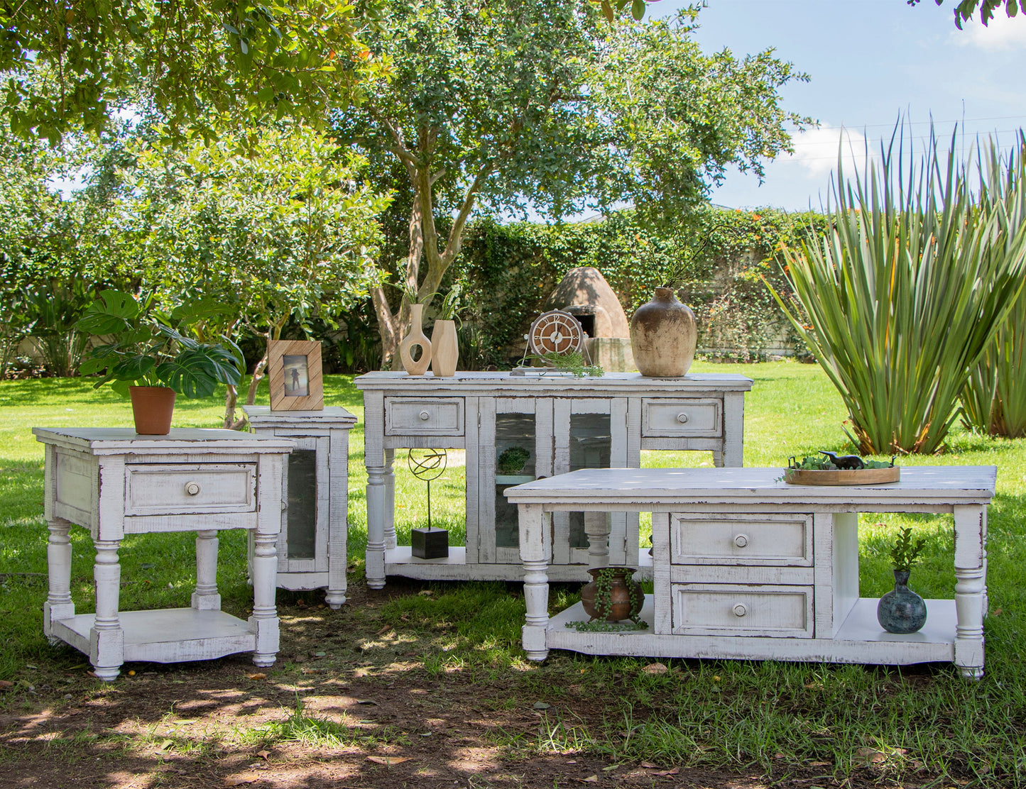 1 Drawer End Table - Antique White