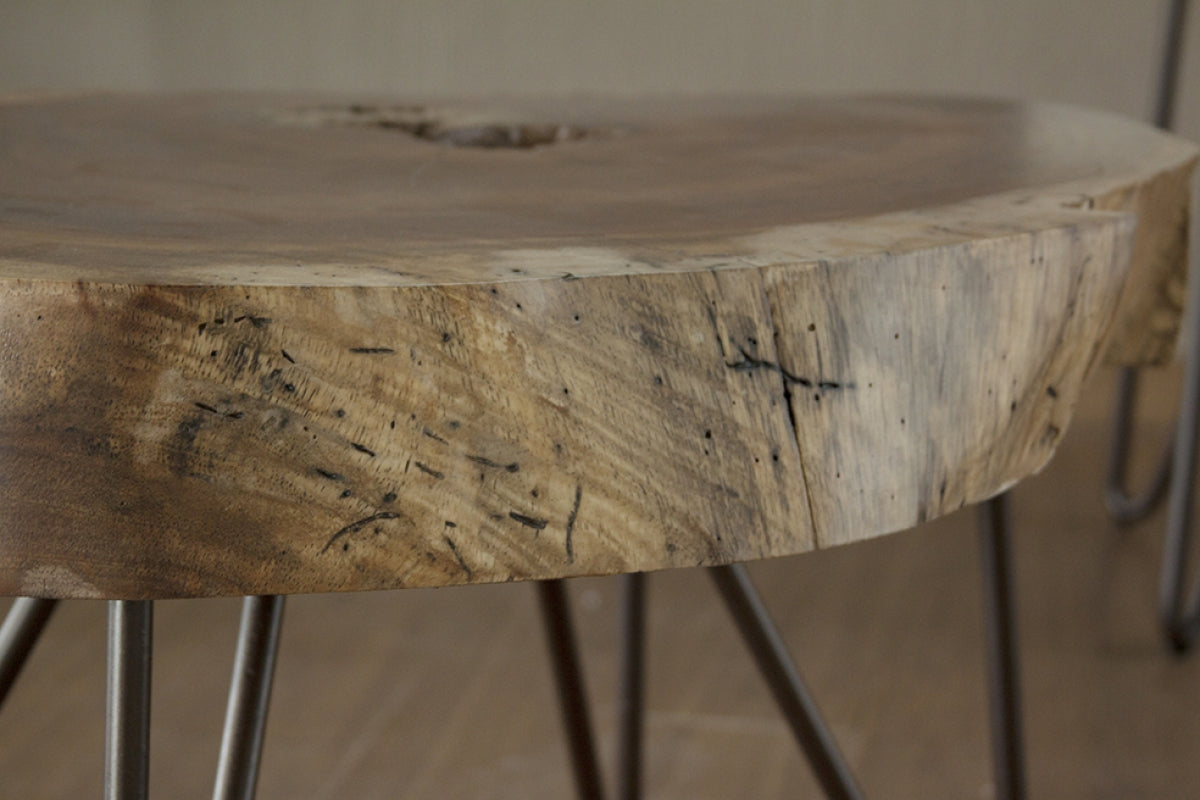 22" High Occasional Table - Natural Two Tone