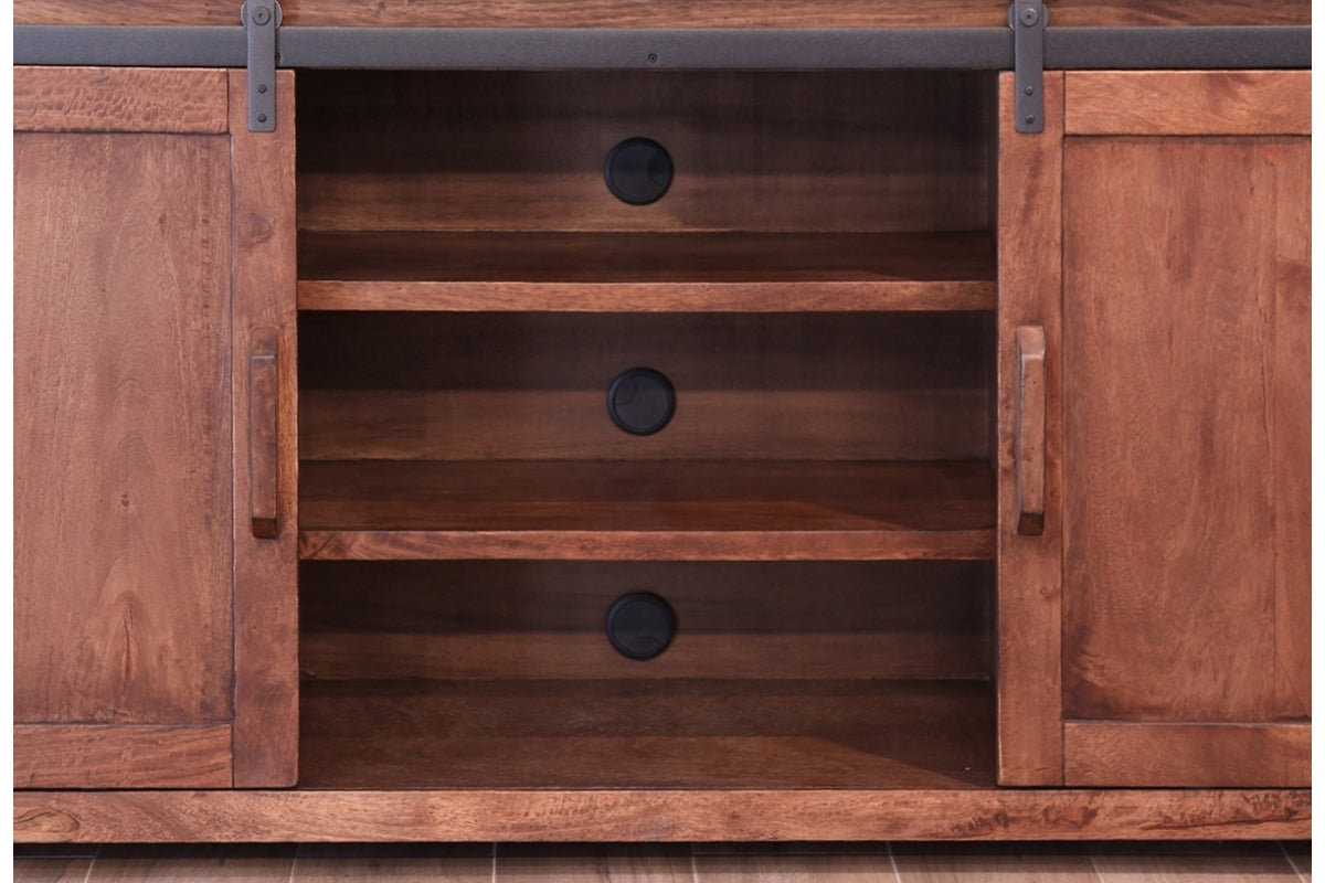 4 Doors 70" TV Stand - Cinnamon Brown