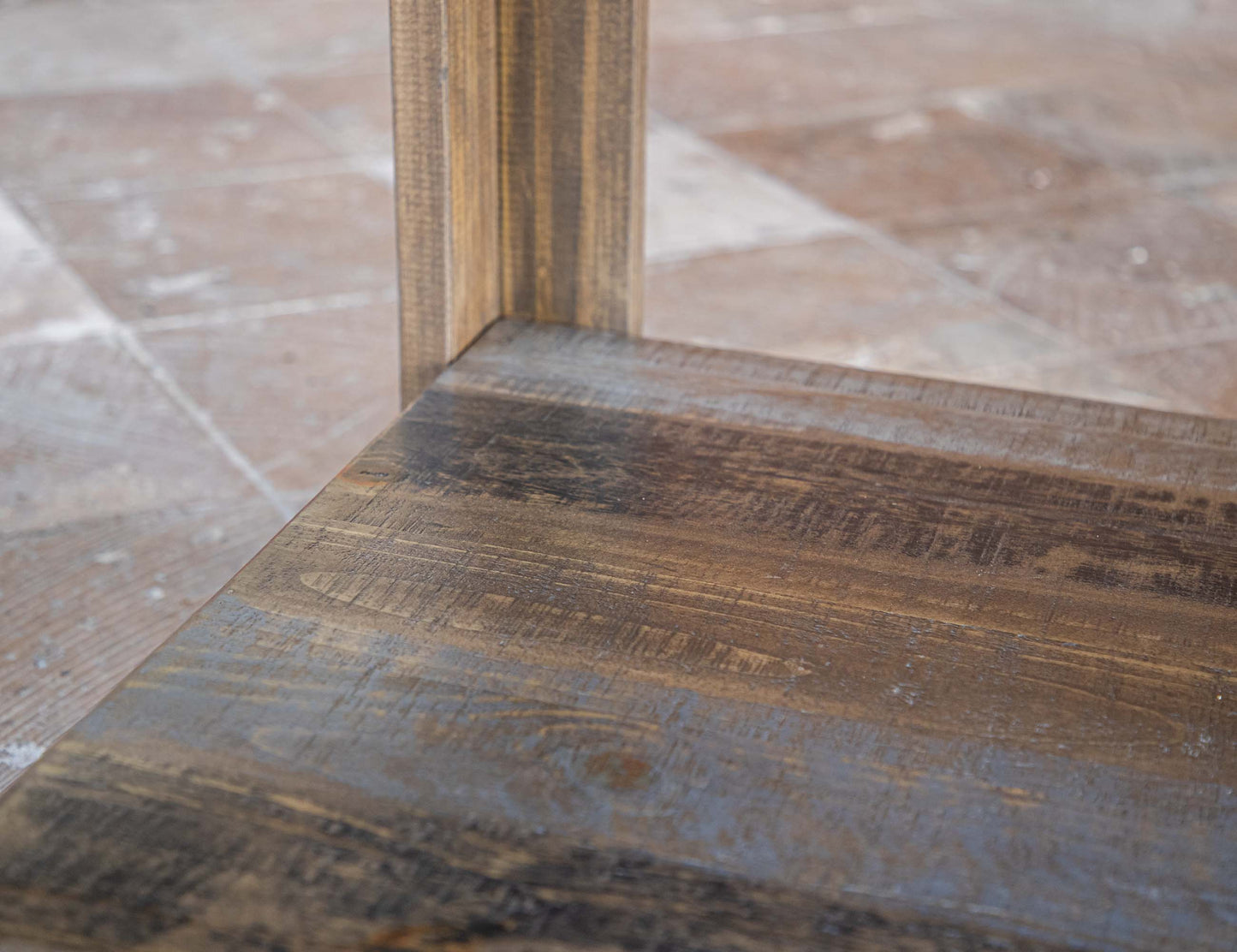 54" Square Dining Table - Two Tone Gray & Brown