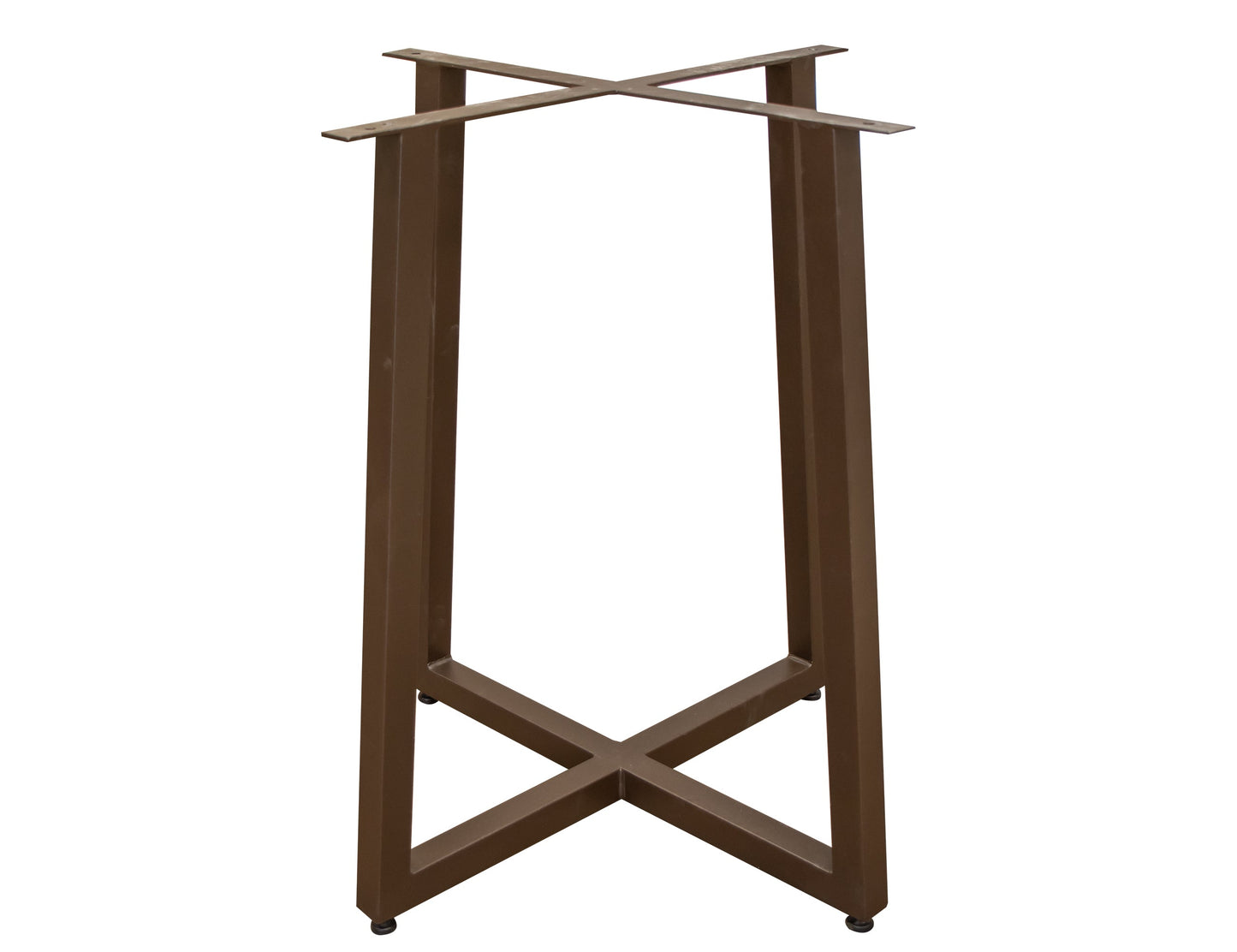 Cross Metal Table Base - Light Brown