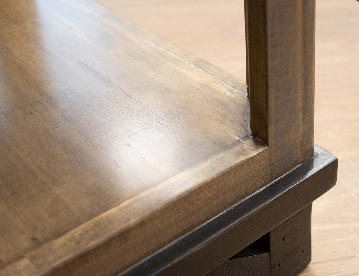 1 Drawer End Table - Two Tone Gray & Brown