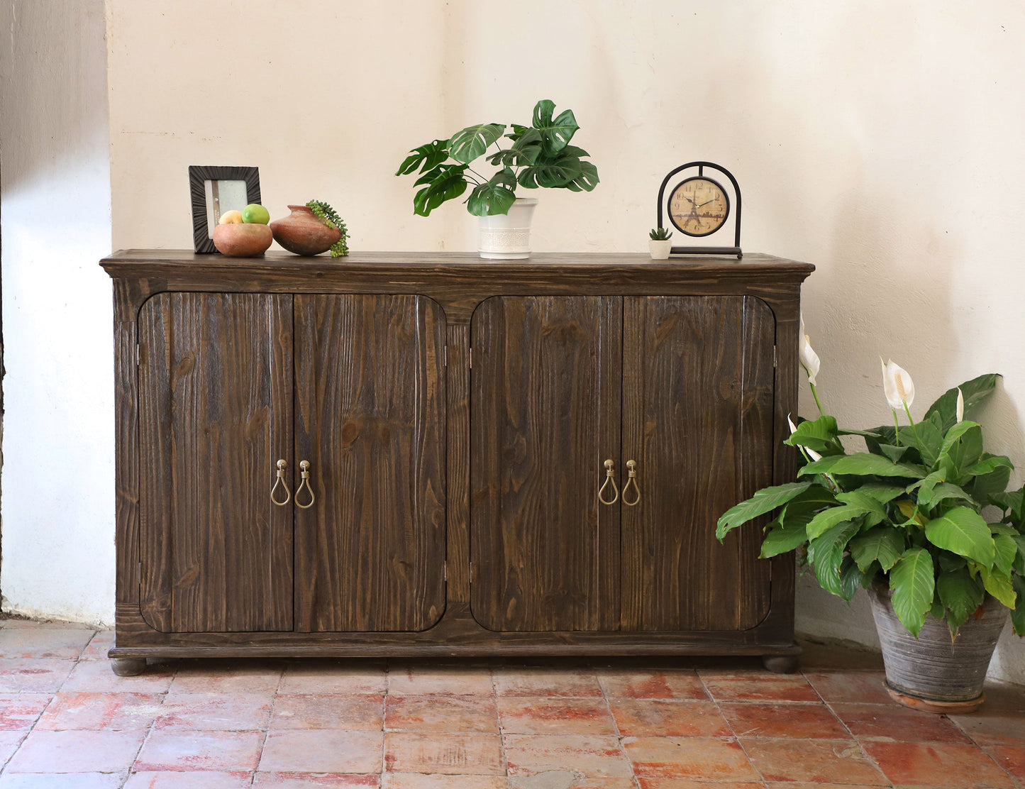 4 Doors Console - Brown