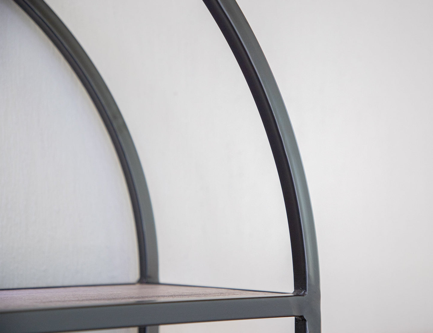 5 Shelves Metal Frame Bookcase - Truffle Brown / Oil Black