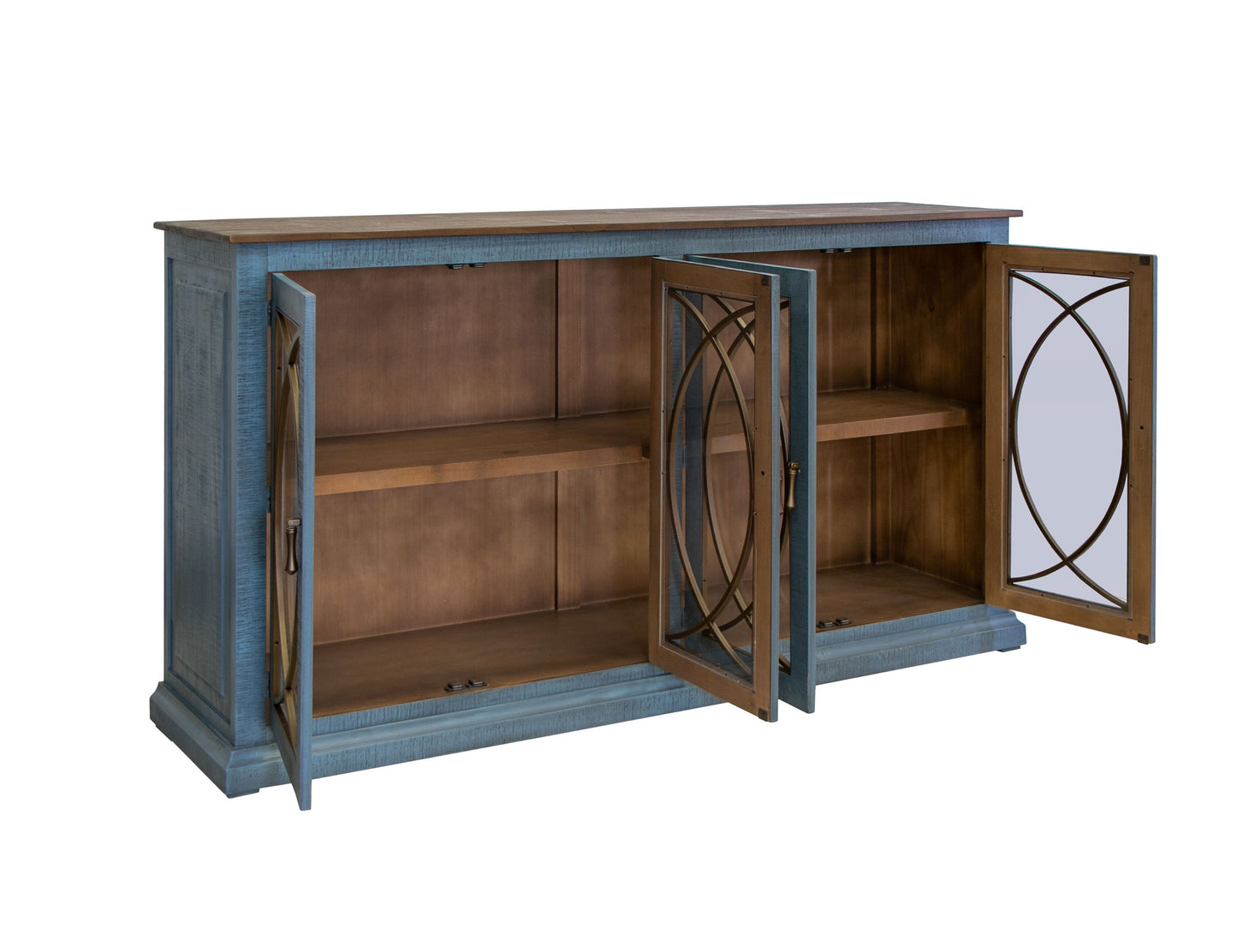 4 Door Console - Vintage Blue