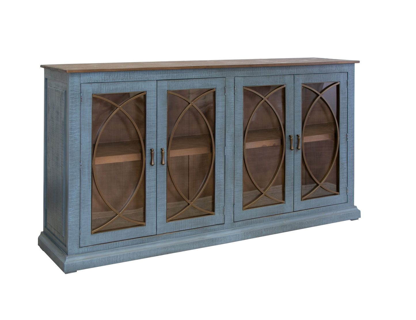 4 Door Console - Vintage Blue