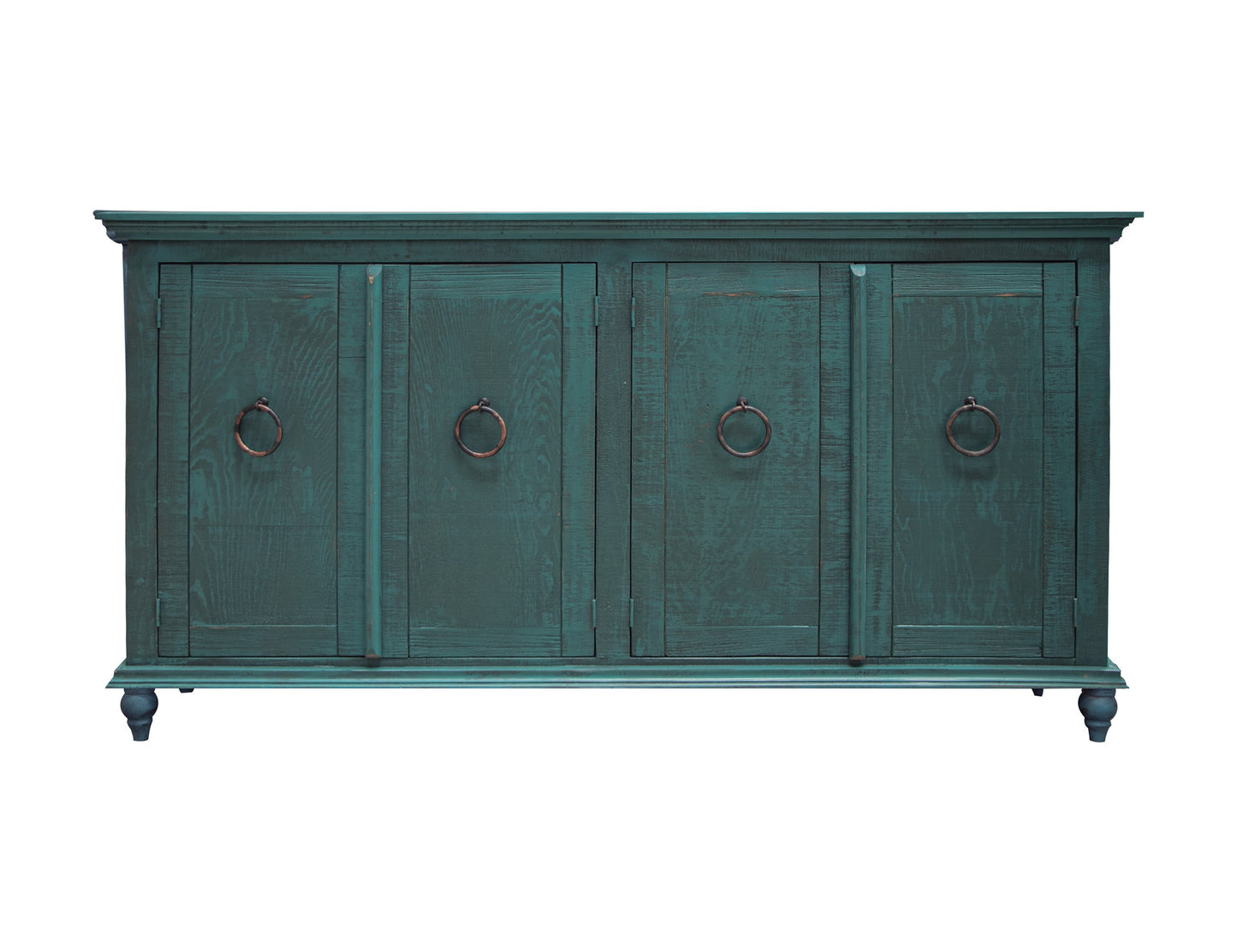 4 Doors Console - Teal Green