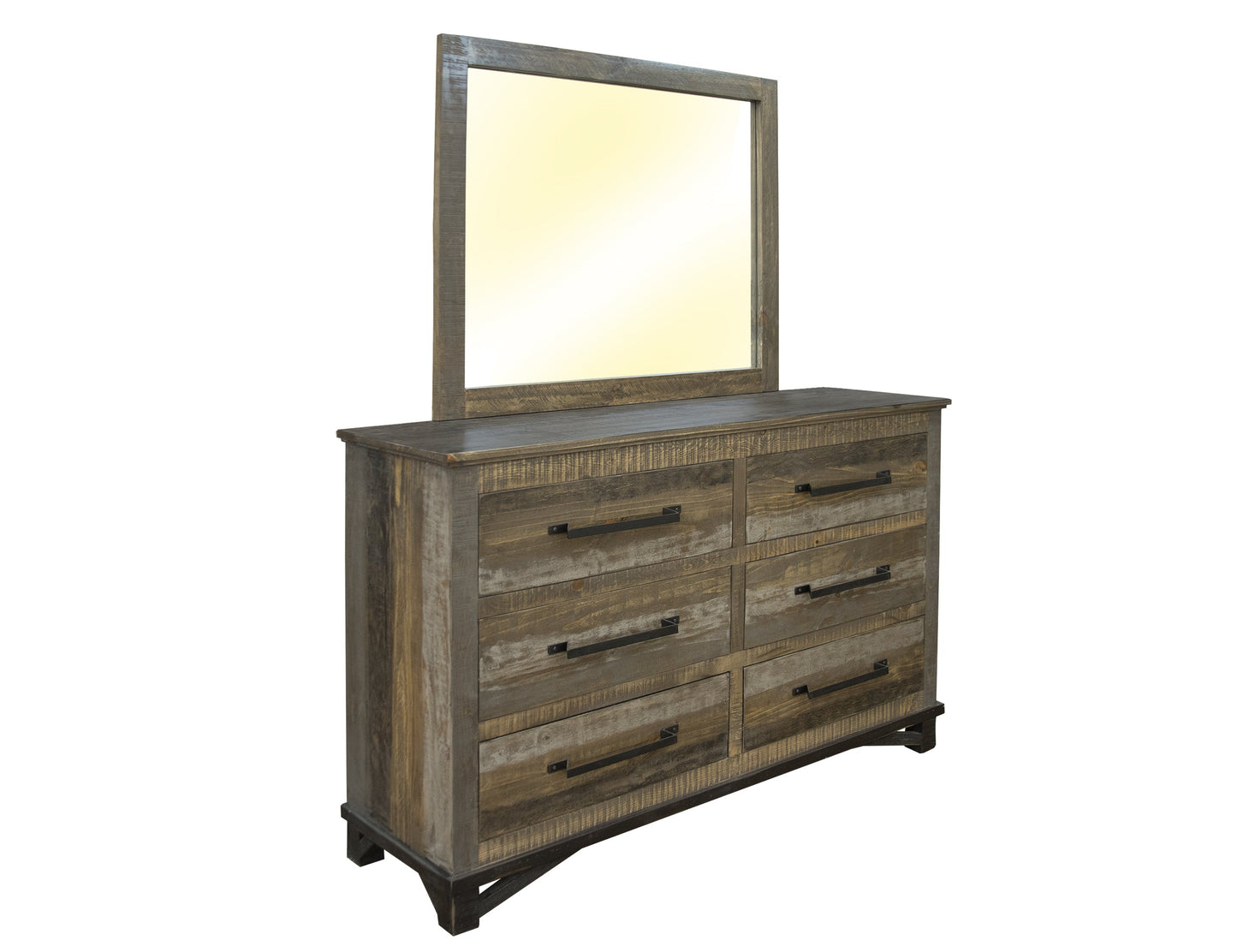 Mirror - Two Tone Gray & Brown