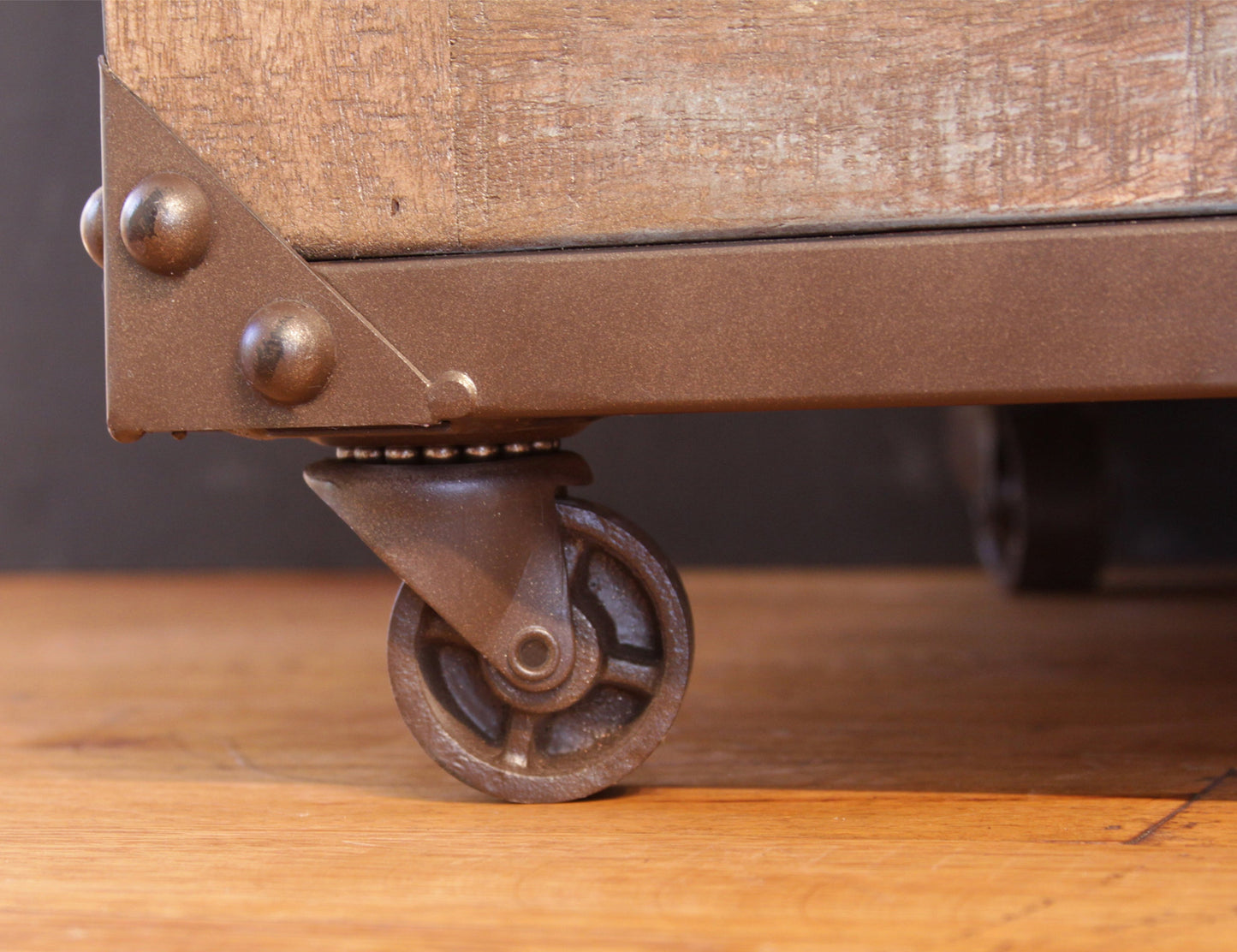 2 Drawer File Cabinet - Brown & Golden Undertones