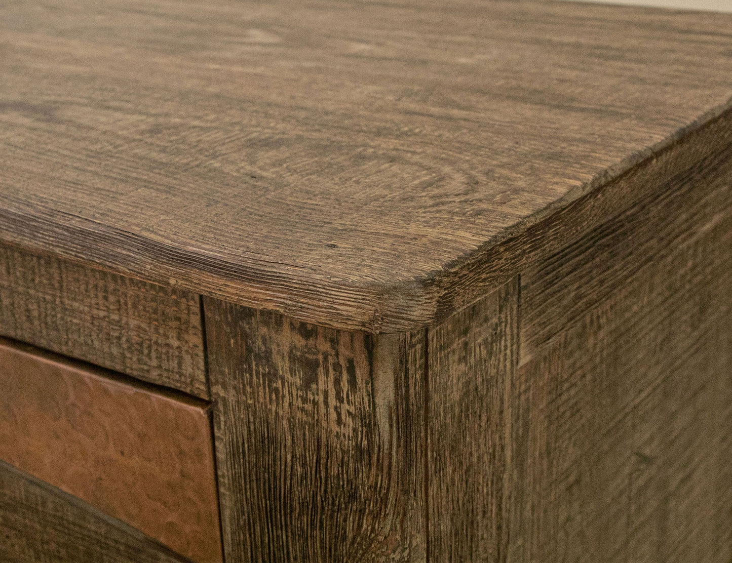 2 Drawer Nightstand - Charred Brown