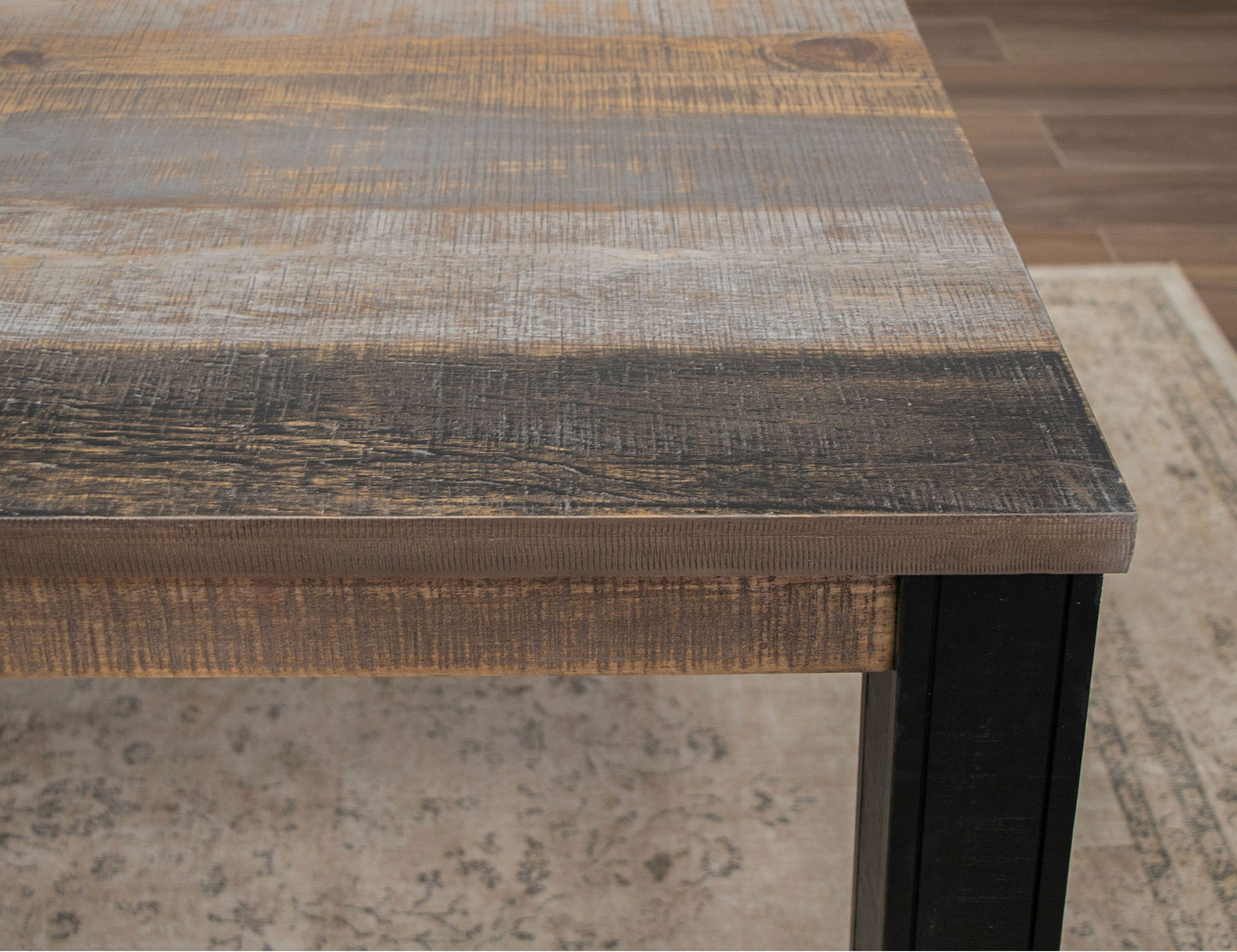 65" Table - Two Tone Gray & Brown