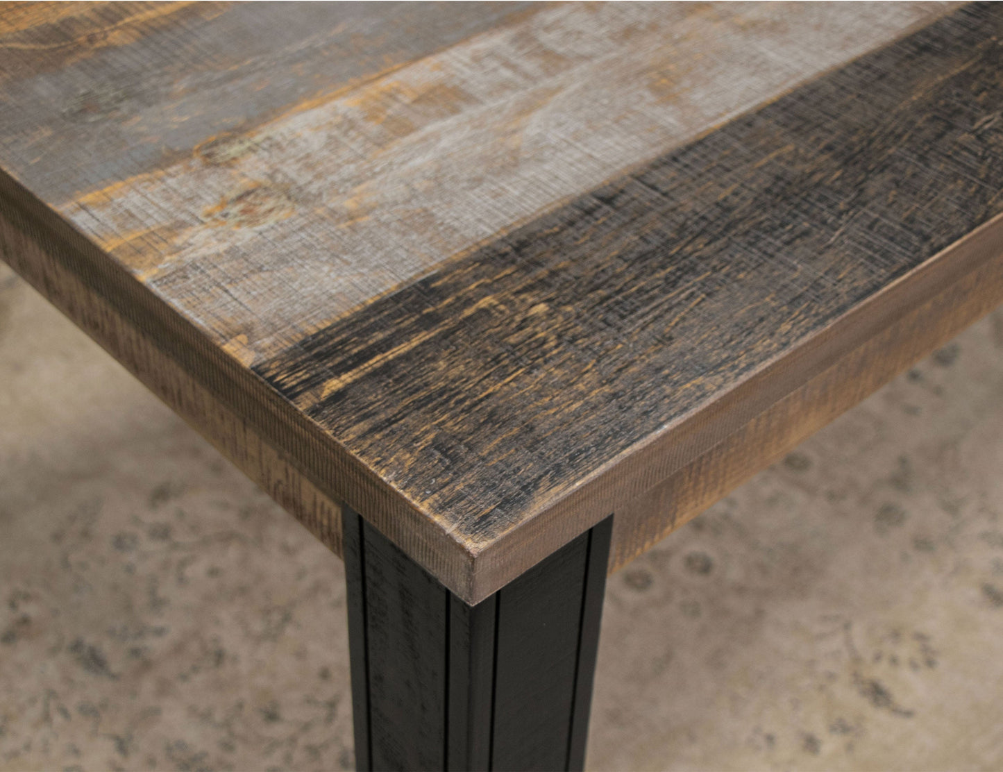 65" Table - Two Tone Gray & Brown