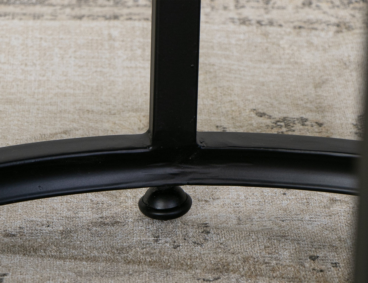 Copper Top & Iron Base End Table - Charred Brown
