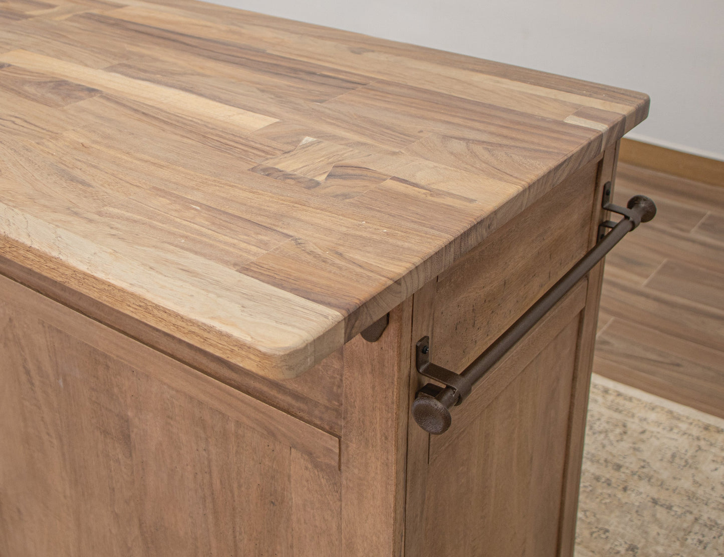 4 Door 2 Drawer Kitchen Island - Brown cappuccino