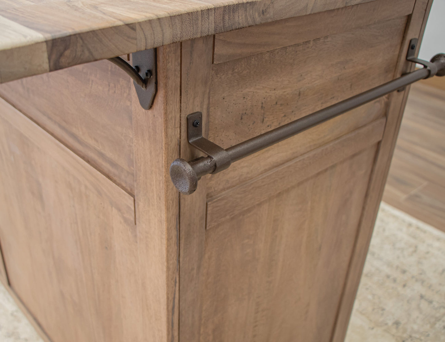 4 Door 2 Drawer Kitchen Island - Brown cappuccino