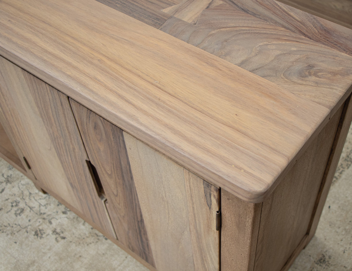 4 Door 93" TV Stand - Brown Cappuccino
