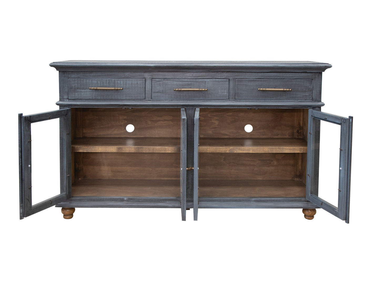 3 Drawer 4 Door Console - Vintage Blue