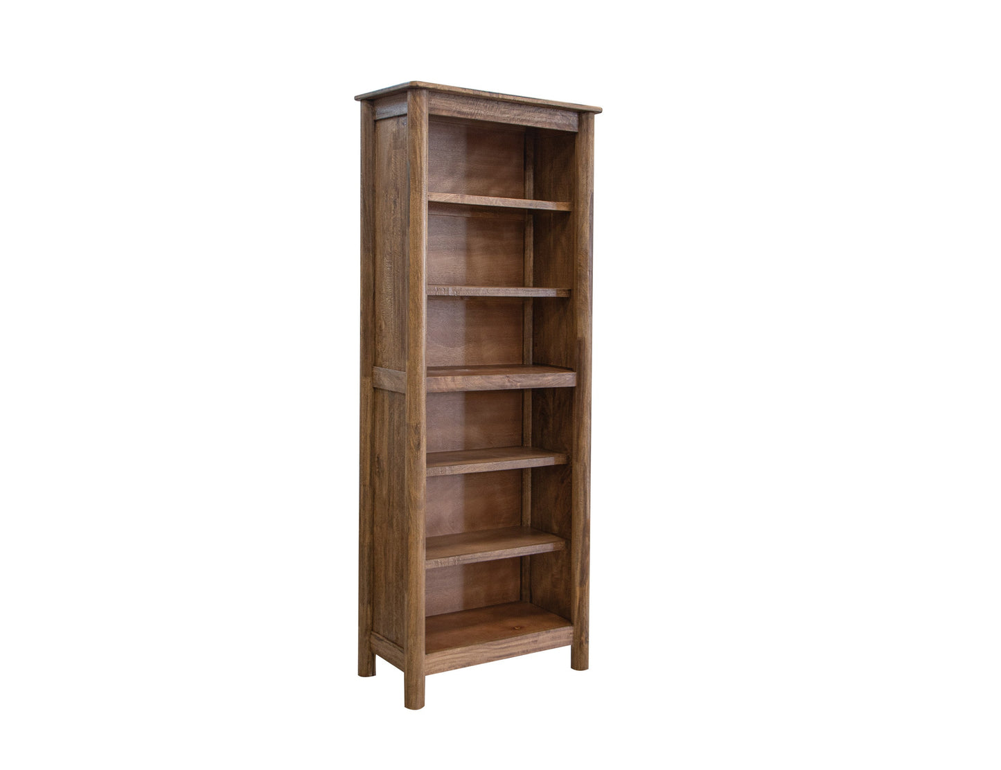 6 Wooden Shelves Bookcase - Towny Brown