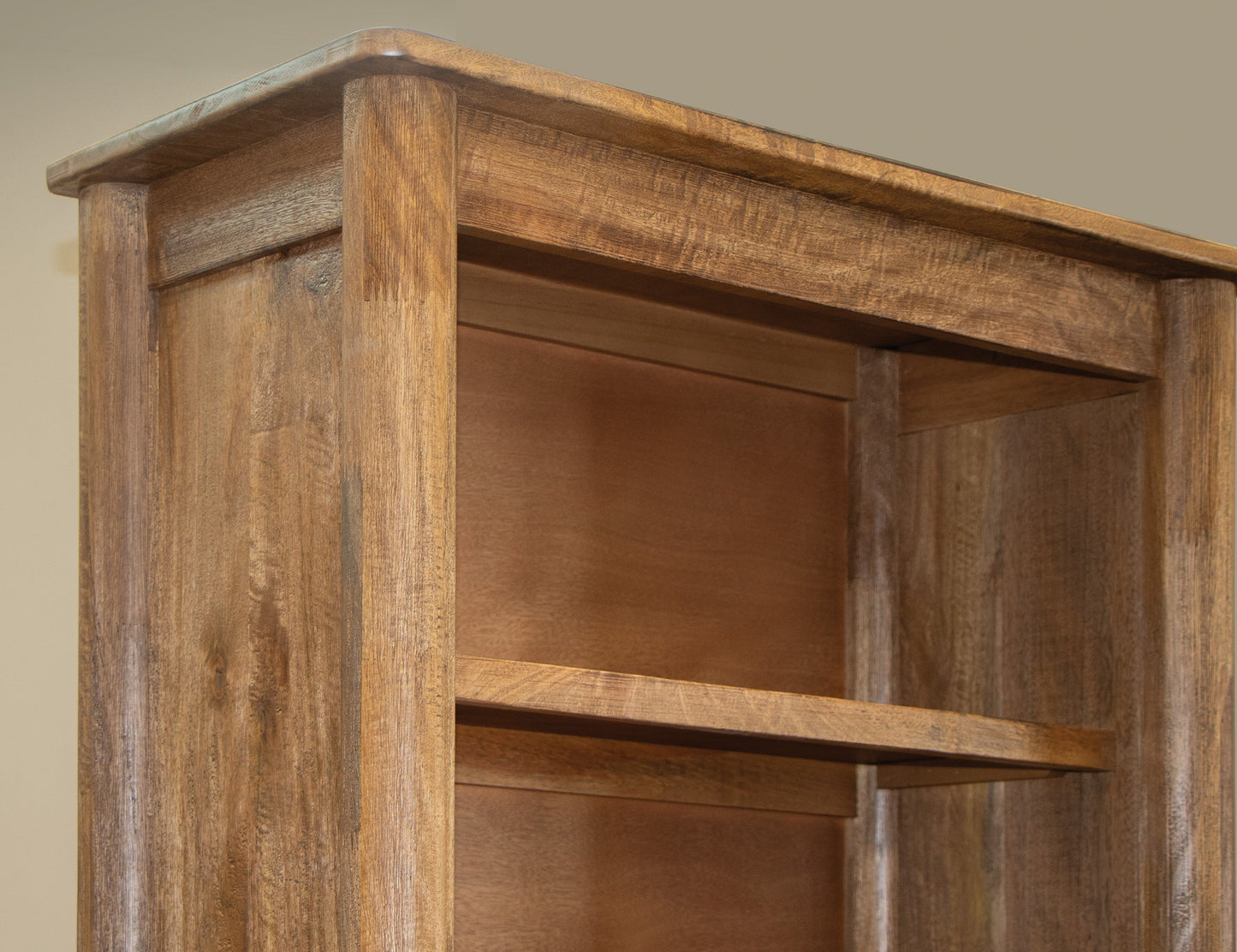 6 Wooden Shelves Bookcase - Towny Brown