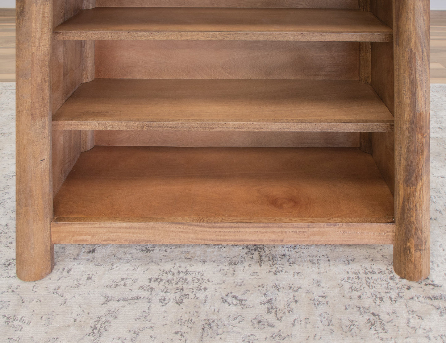 6 Wooden Shelves Bookcase - Towny Brown