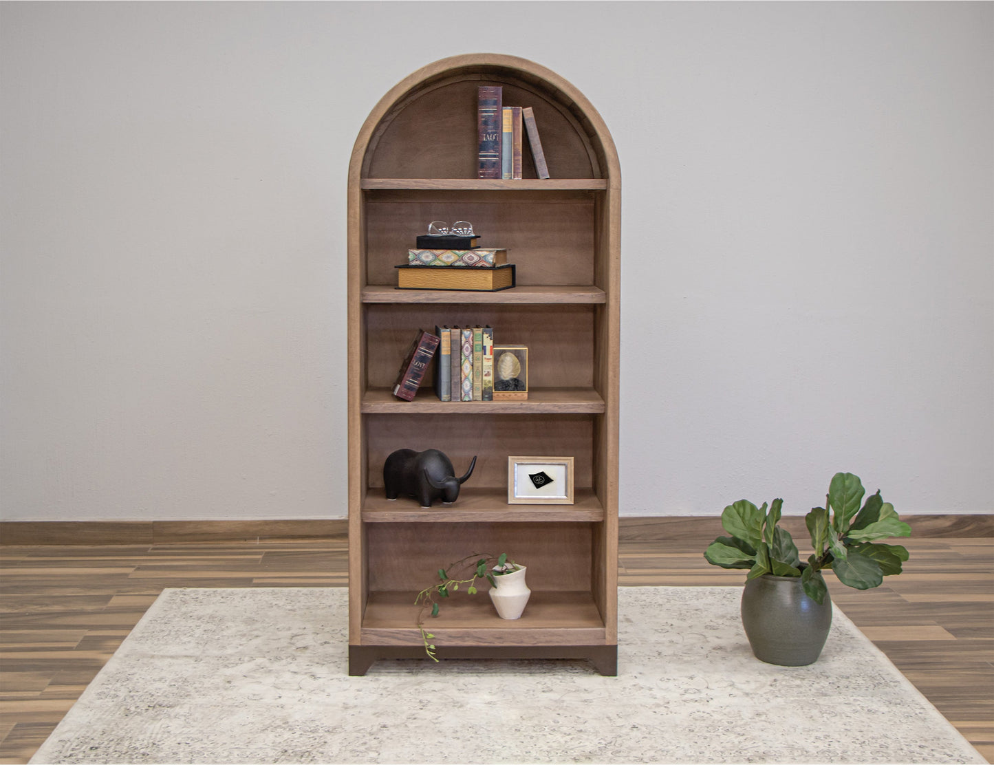 5 Shelves Bookcase - Brown cappuccino