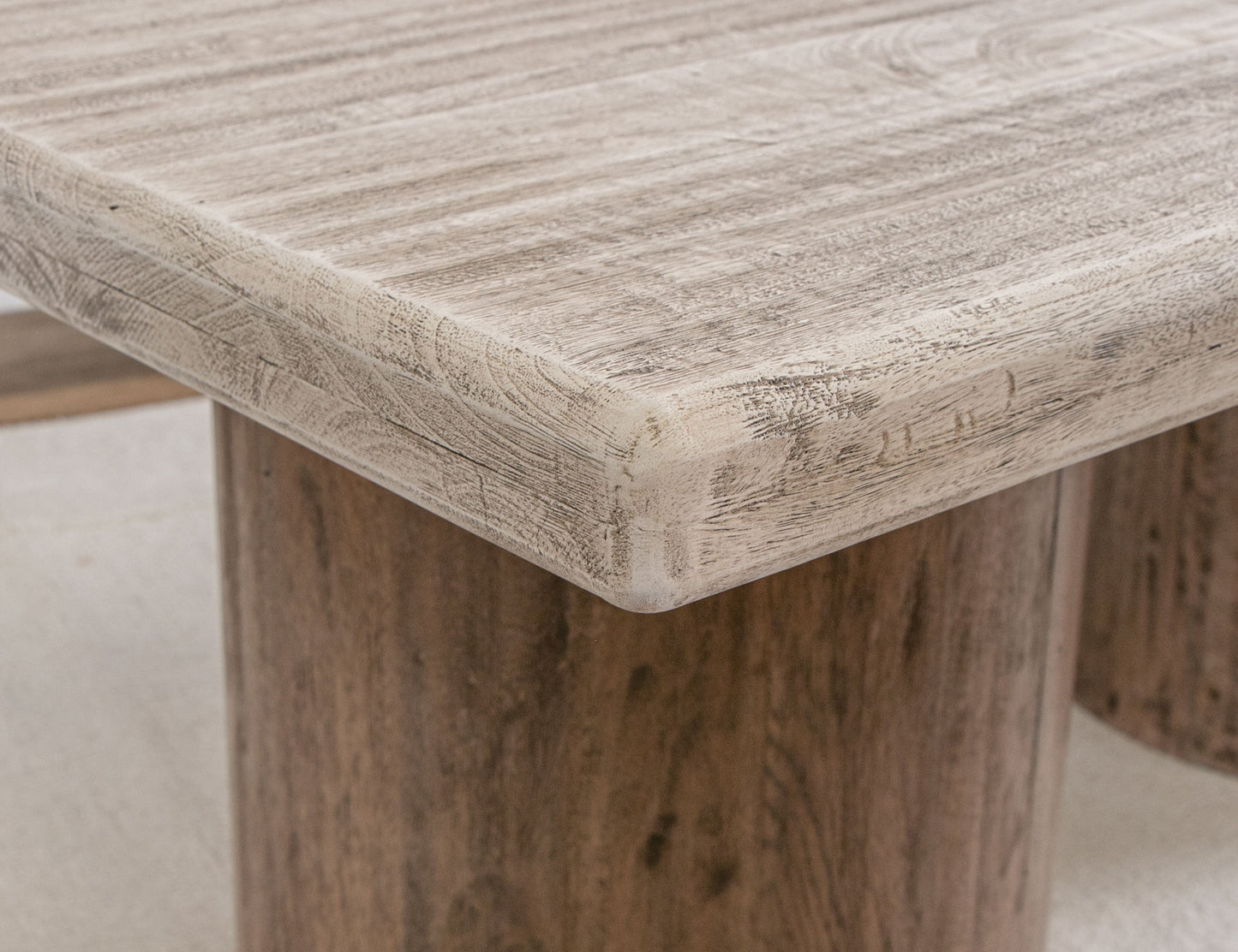 End Table - Light Cream / Brown Caramel