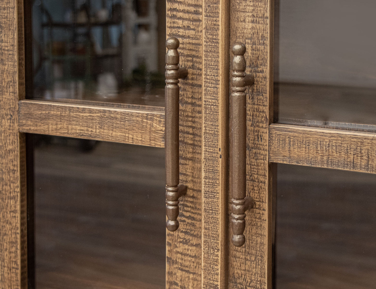2 Drawer 2 Door Cabinet - Caramel