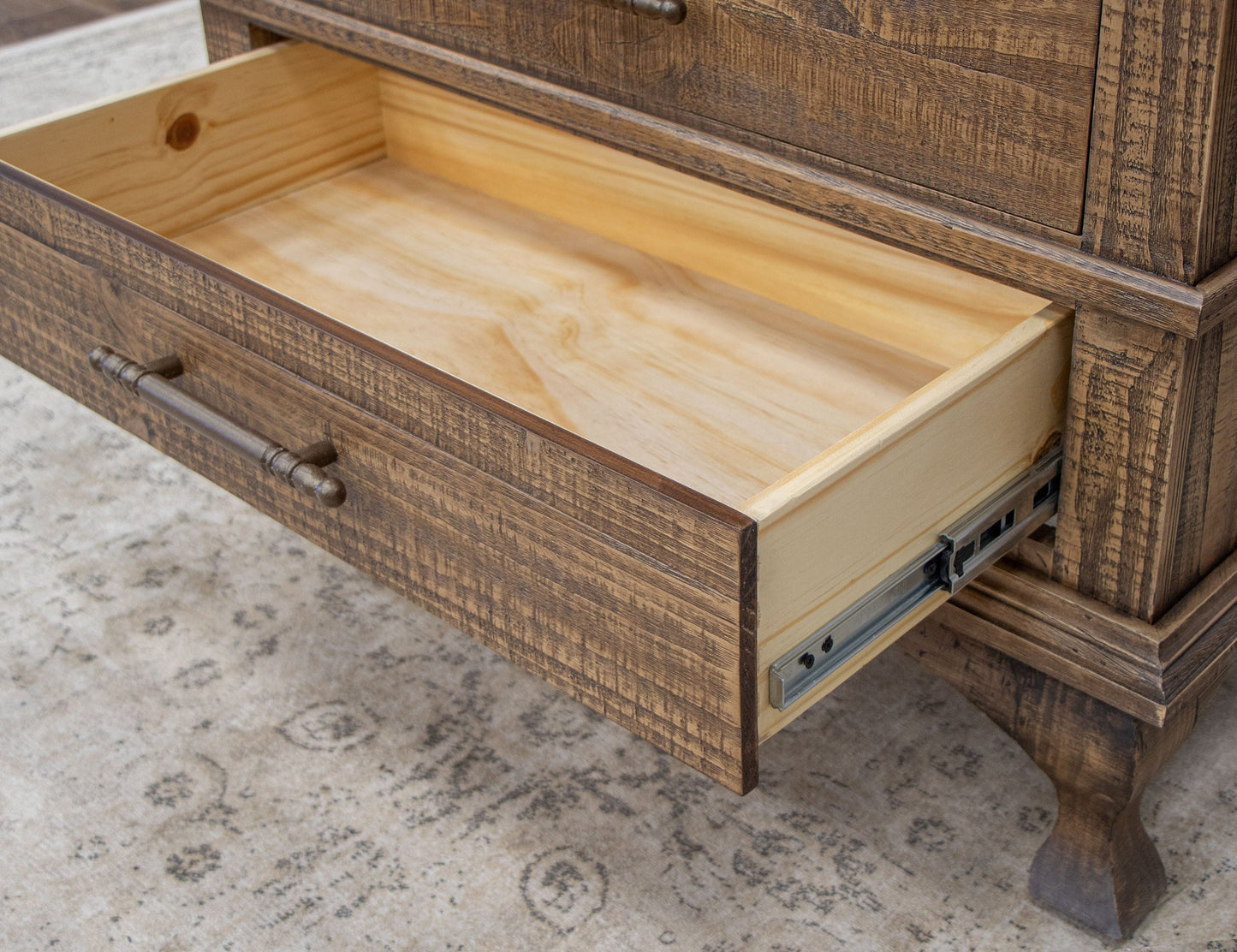 2 Drawer 2 Door Cabinet - Caramel