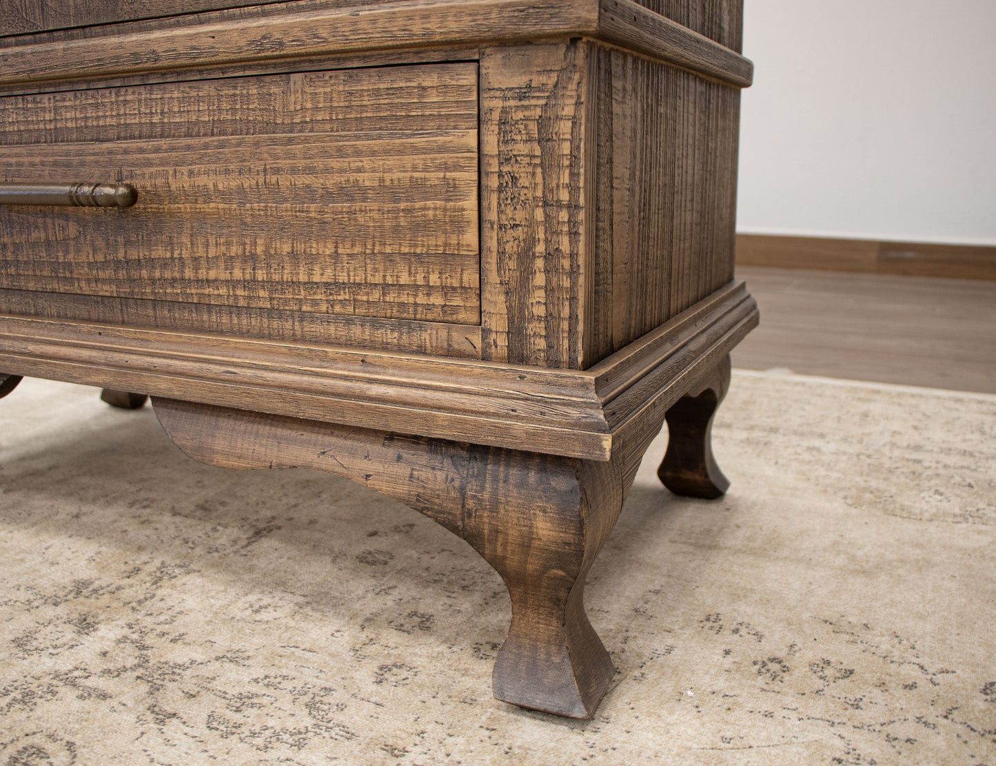 2 Drawer 2 Door Cabinet - Caramel