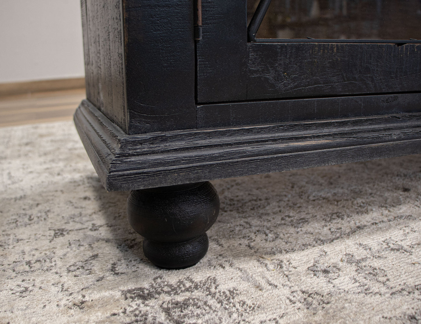 3 Drawer 4 Doors 70" Console - Antiqued Black