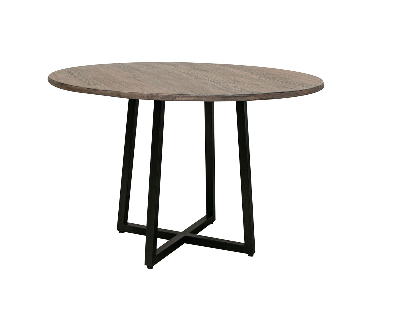 Metal Base Round Table - Oil Black
