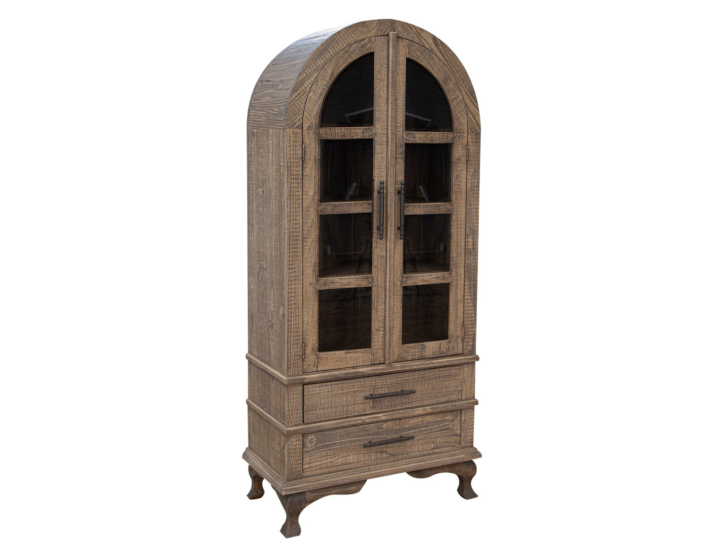 2 Drawer 2 Door Cabinet - Caramel