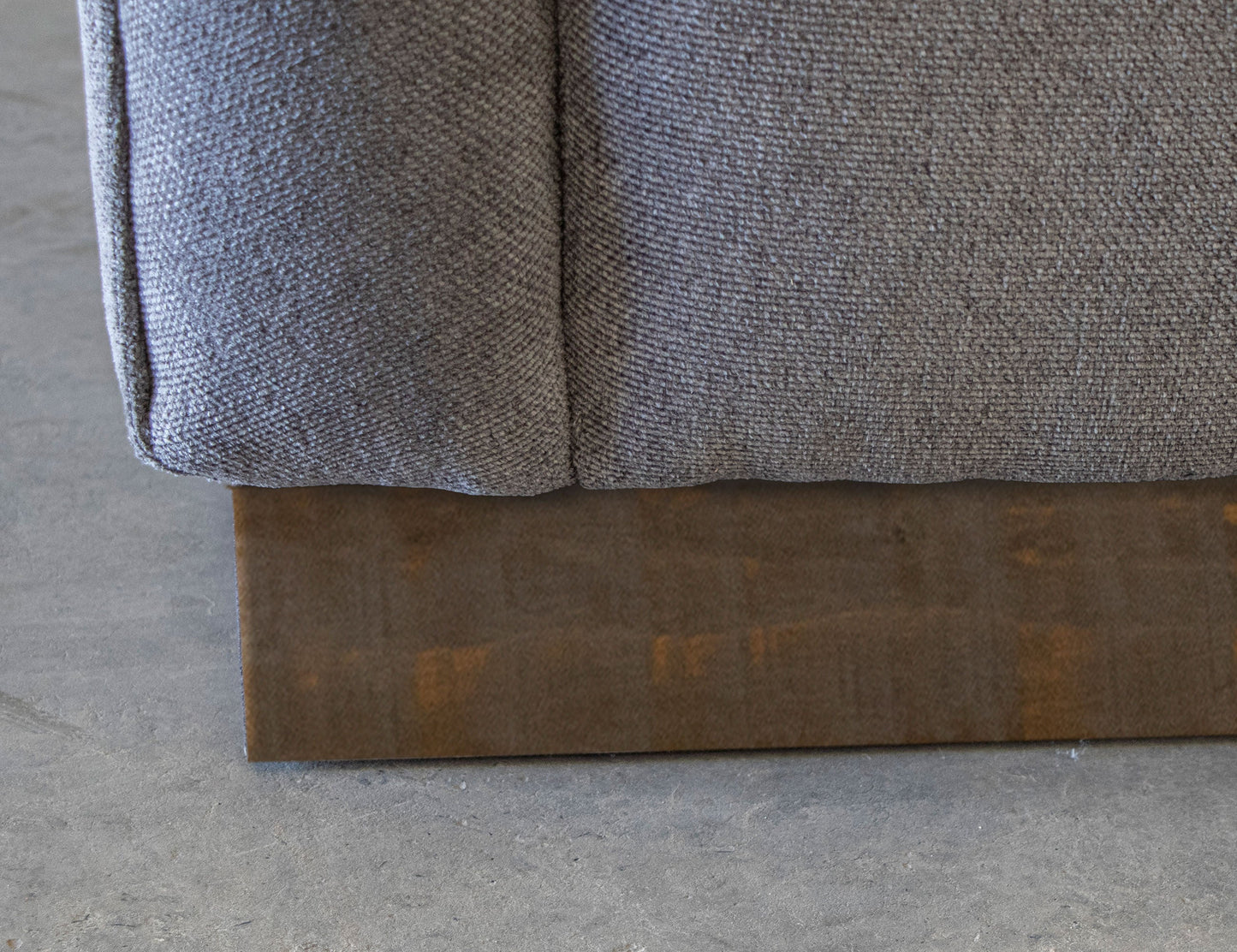 Wooden Frame & Base, Sofa - Iron Gray