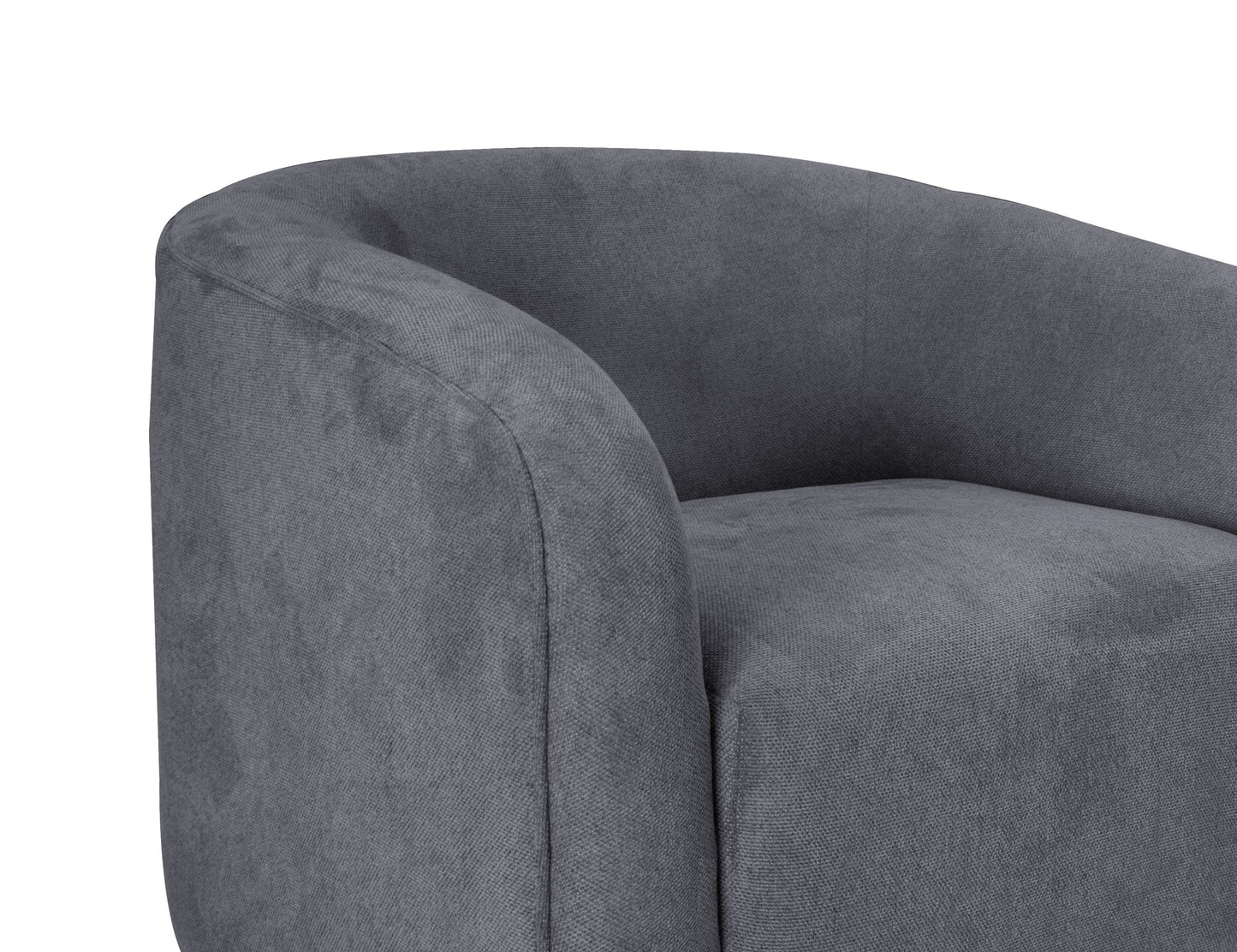 Wooden Frame & Base, Sofa - Iron Gray