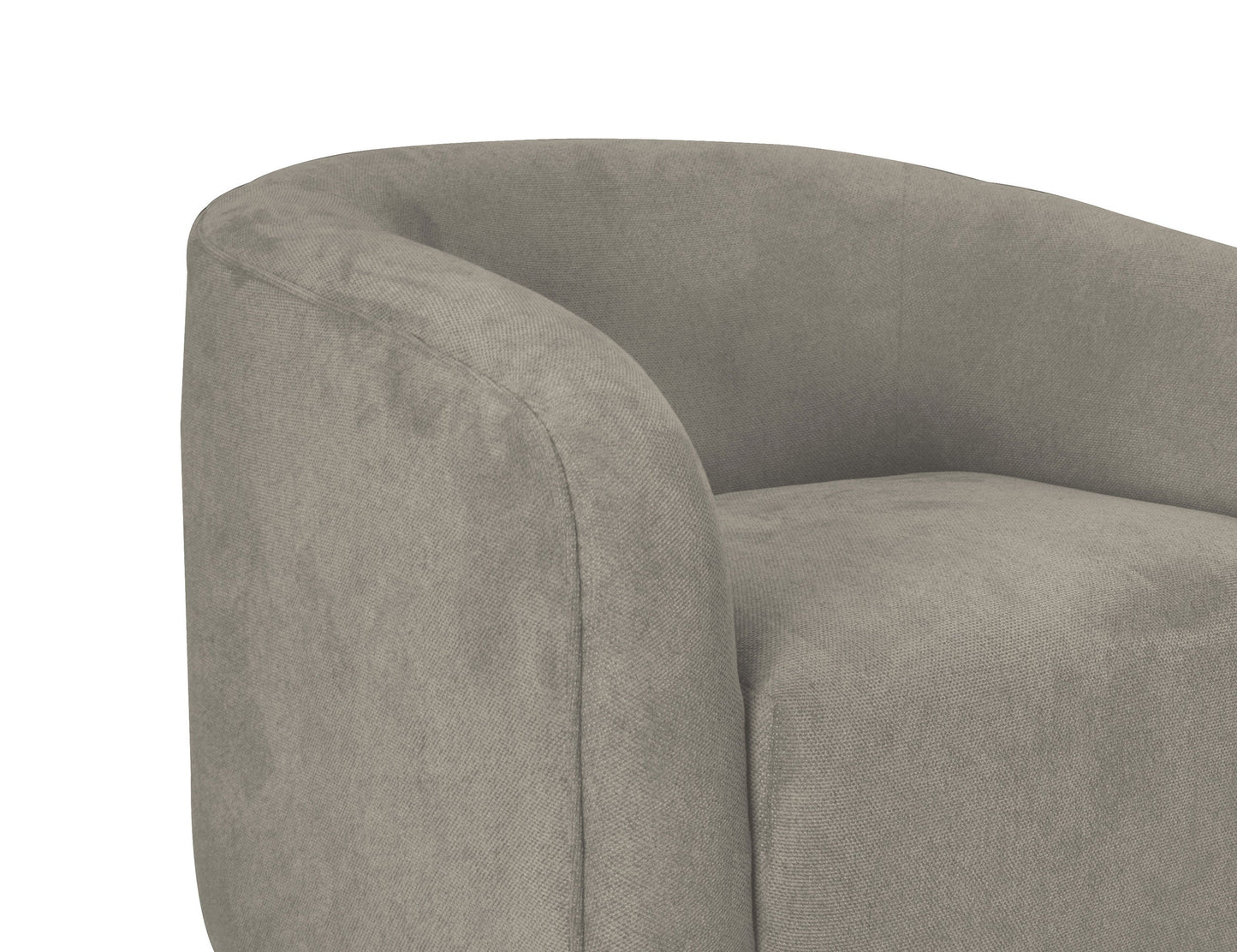 Wooden Frame & Base, Armchair - Almond Gray