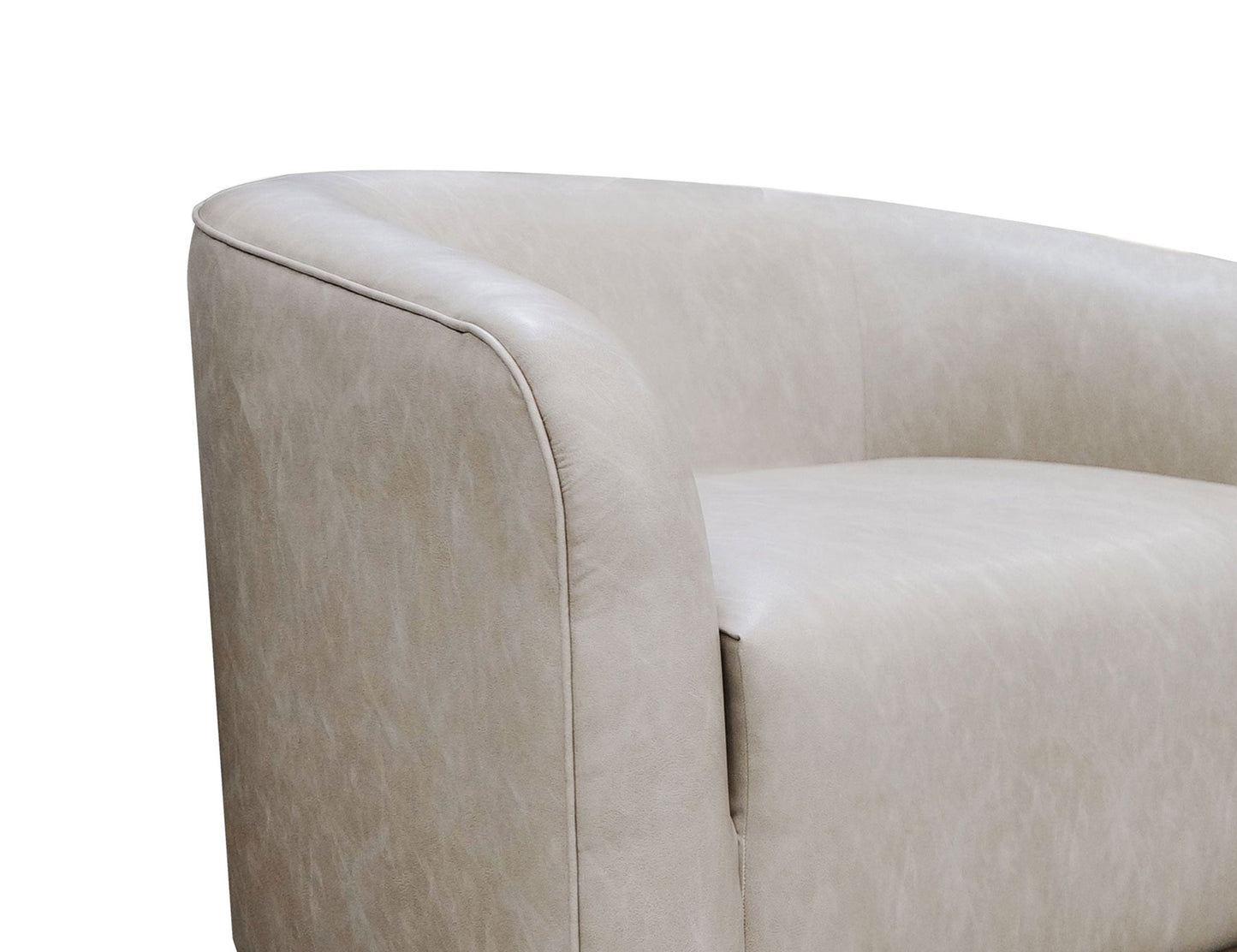 Wooden Frame & Base, Armchair - Ivory