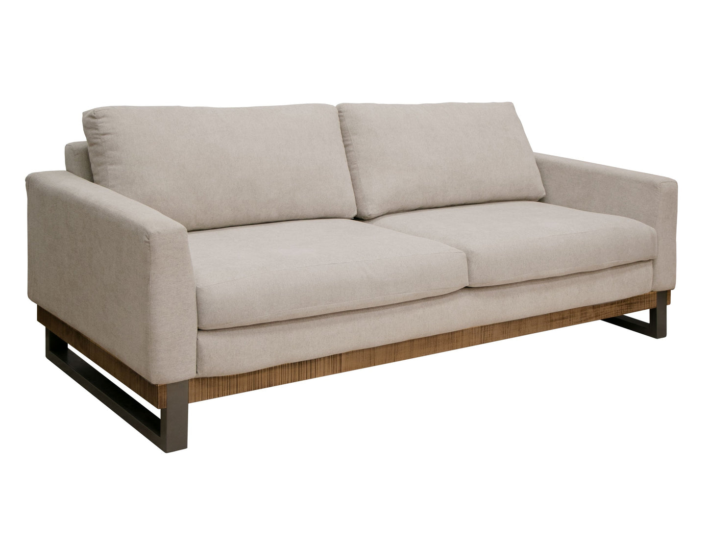 Metal & Wood Base, Sofa - Agreeable Gray