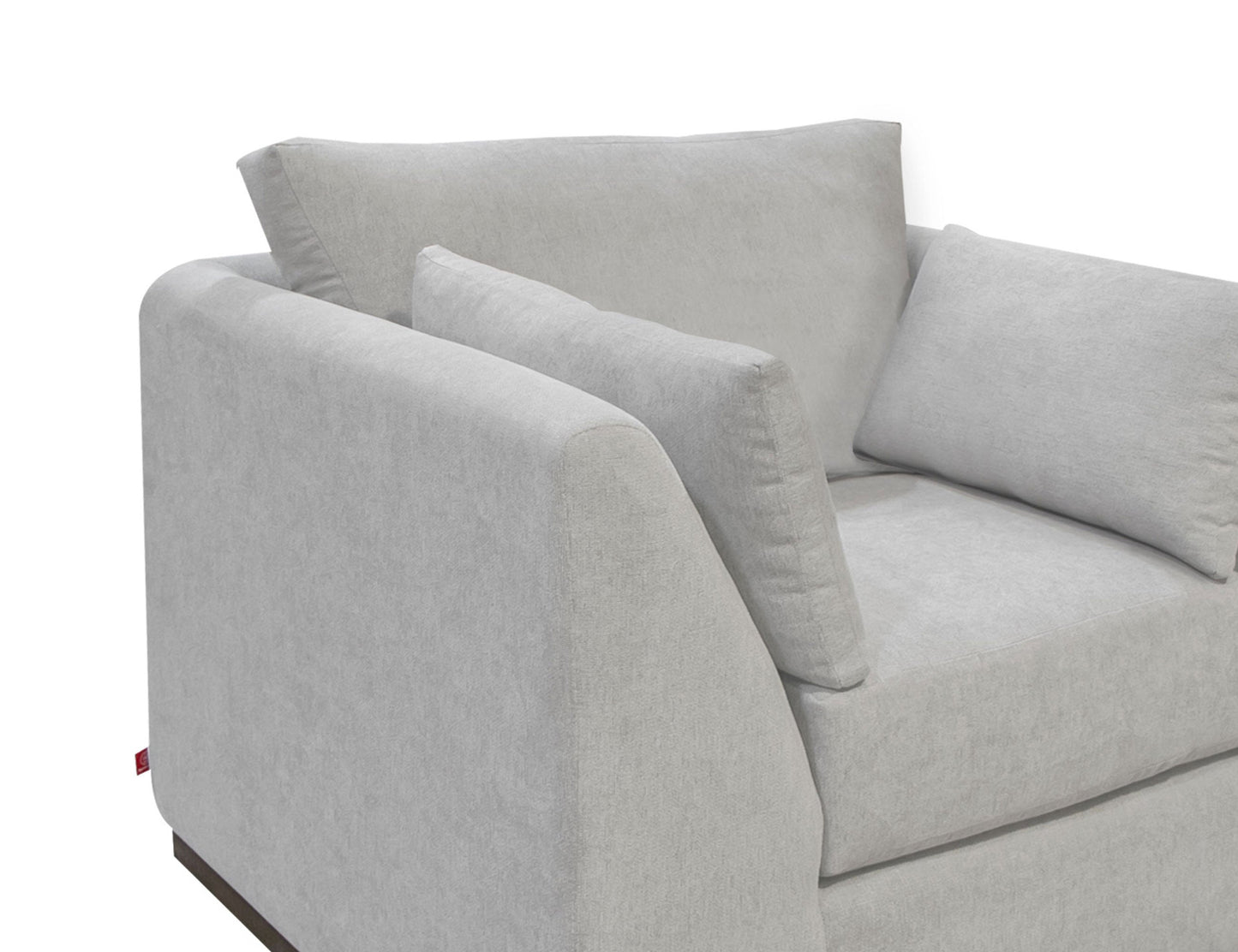 Wooden Frame & Base, Armchair - Agreeable Gray