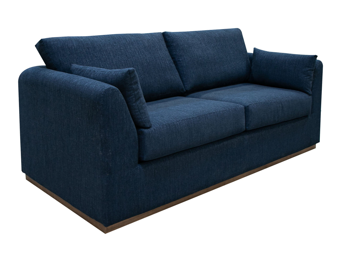 Wooden Frame & Base, Loveseat - Midnight blue