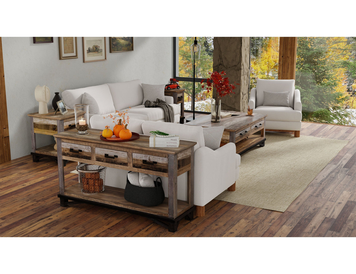 Wooden Frame & Base, Sofa - Towny Brown