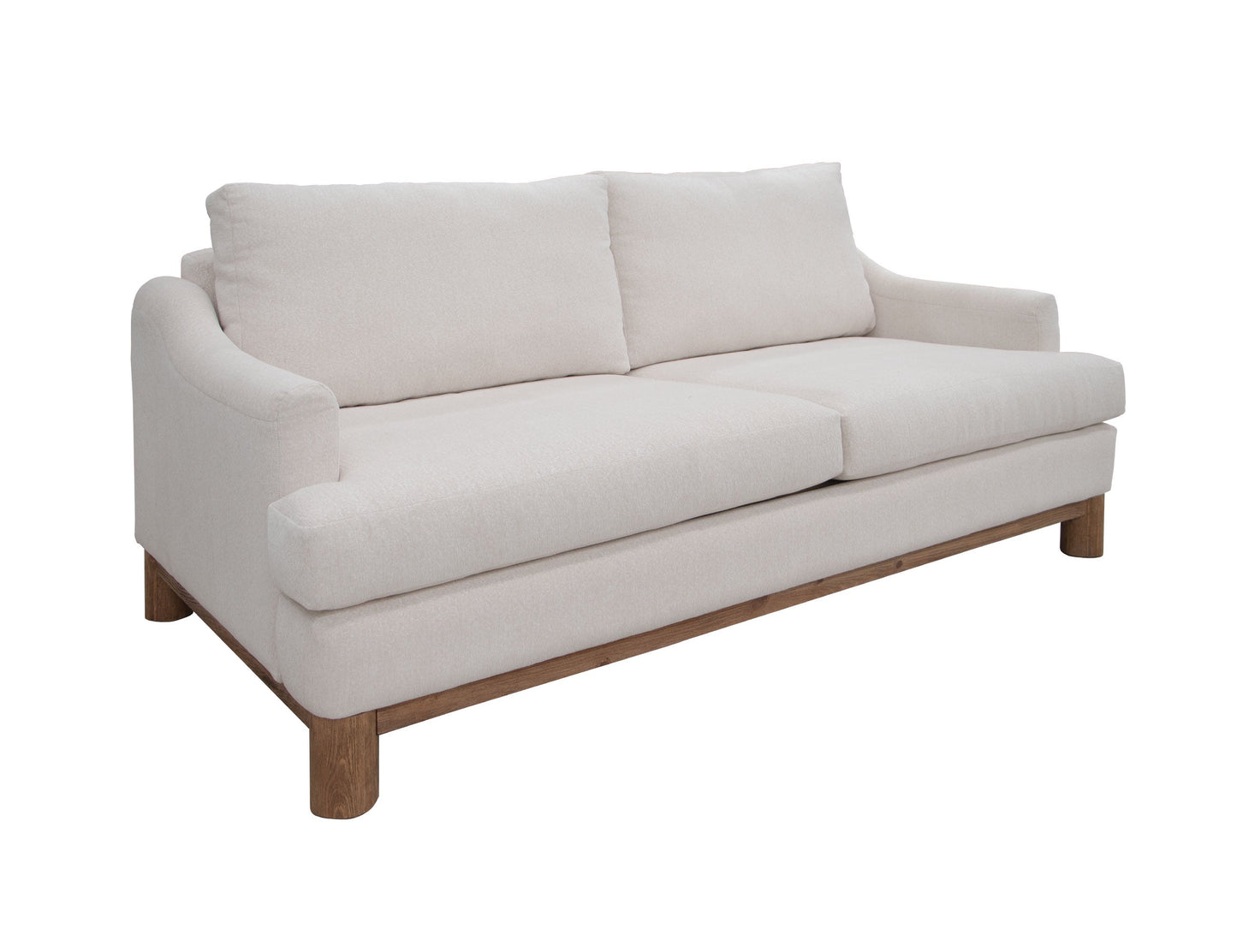 Wooden Frame & Base, Sofa - Towny Brown