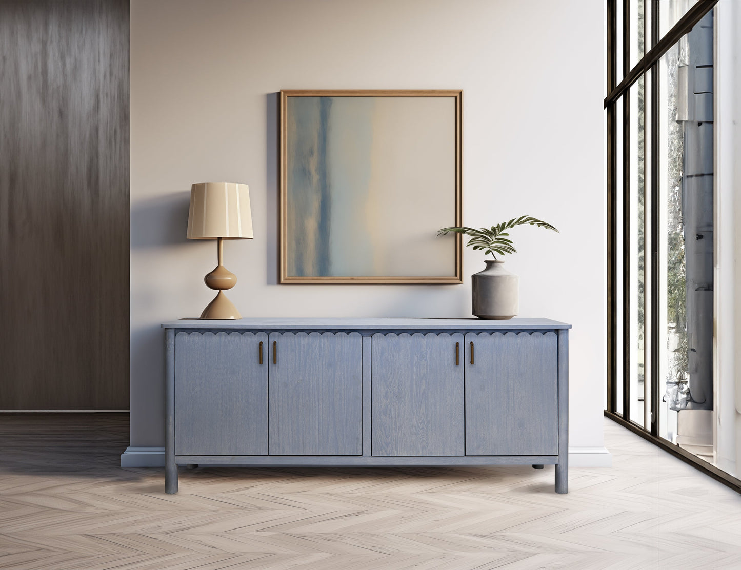 4 Door Console - Denim Blue