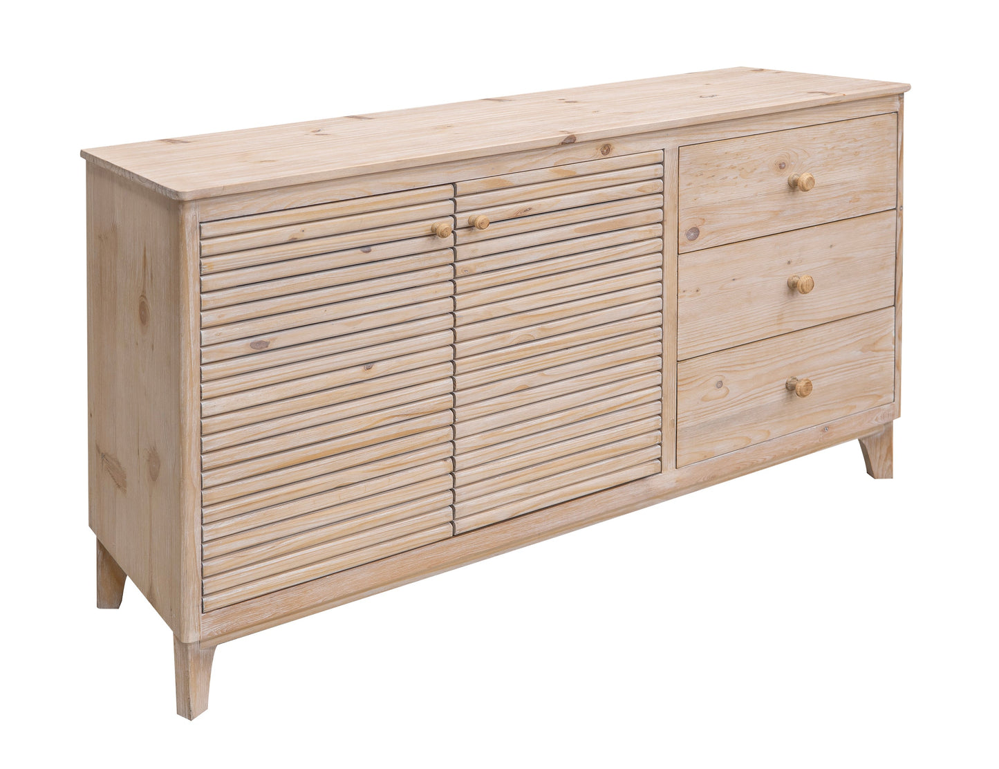 3 Drawer 2 Door Console - Hazelnut