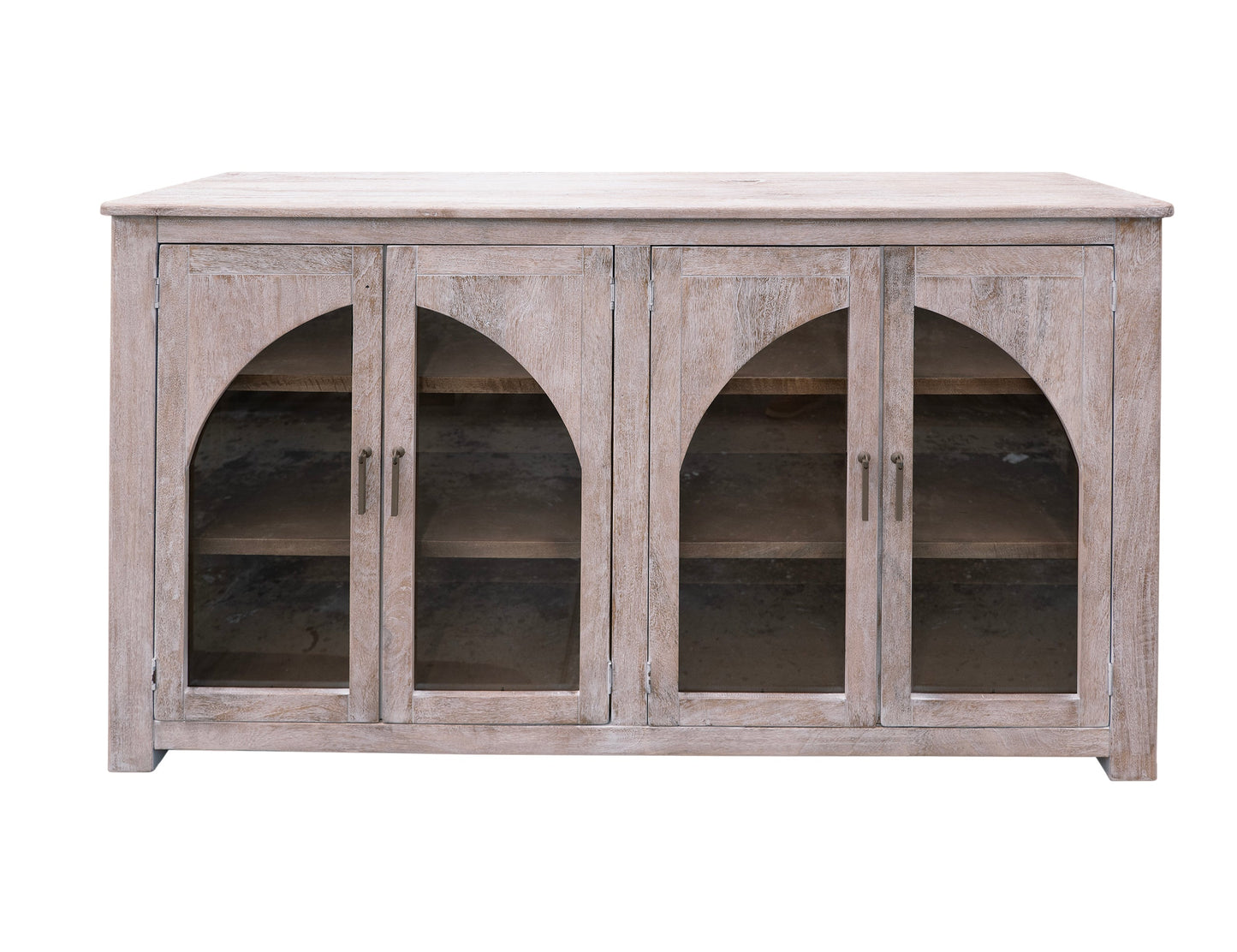 4 Door Console - White Wash
