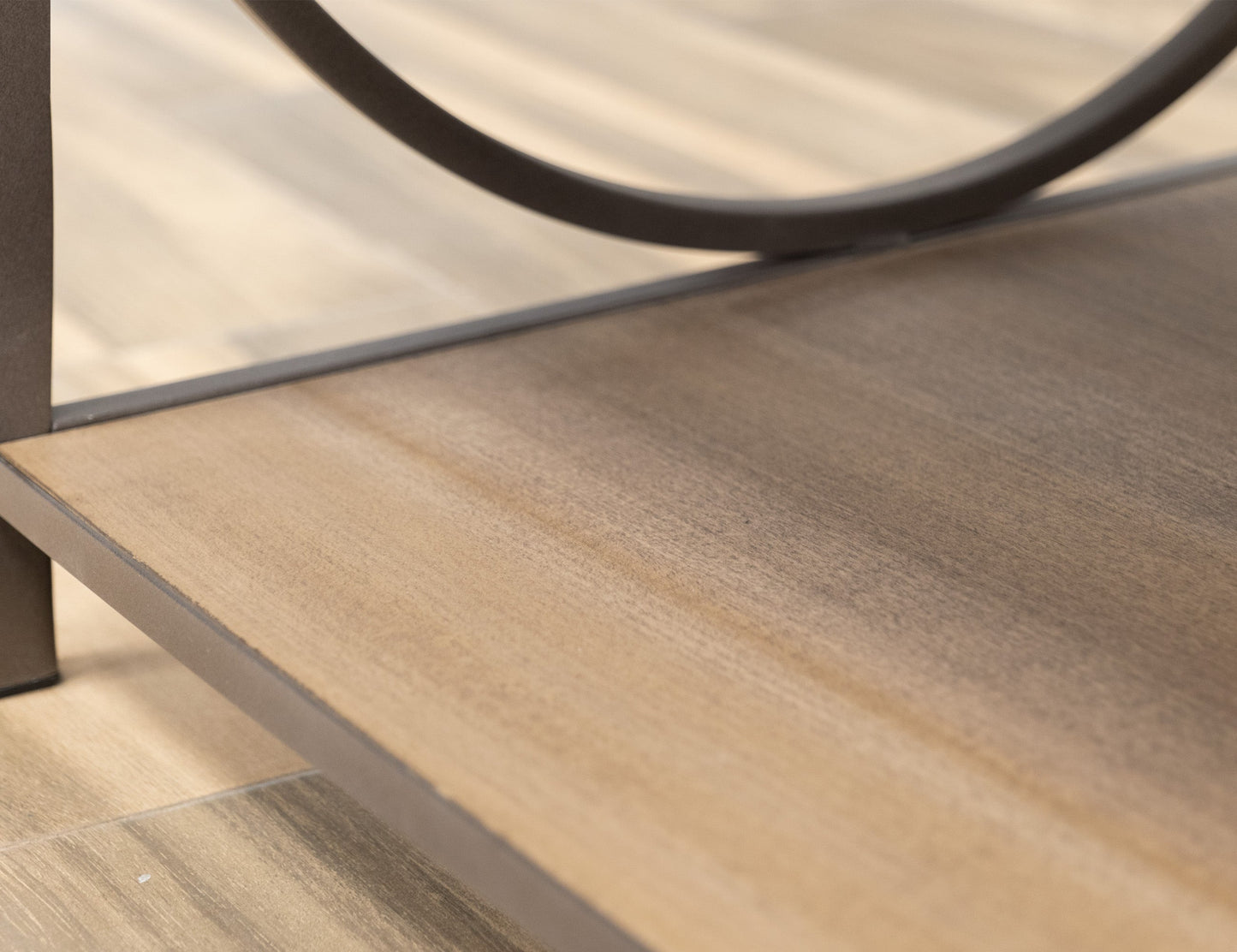 Metal Frame End Table - Peanut