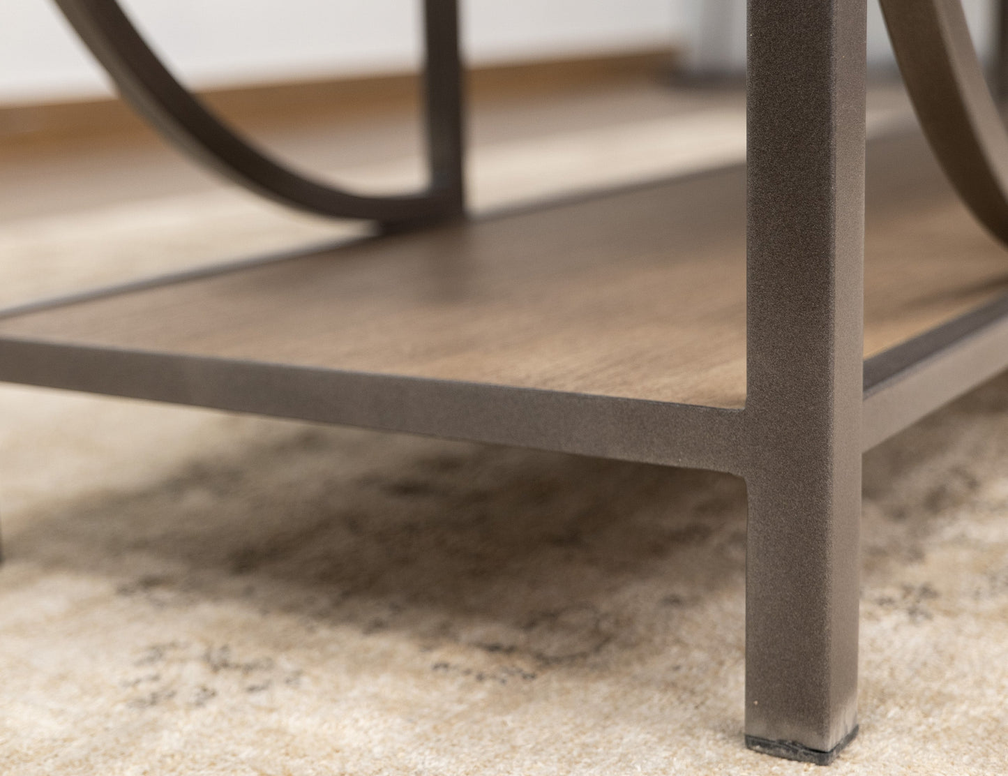 Metal Frame End Table - Peanut