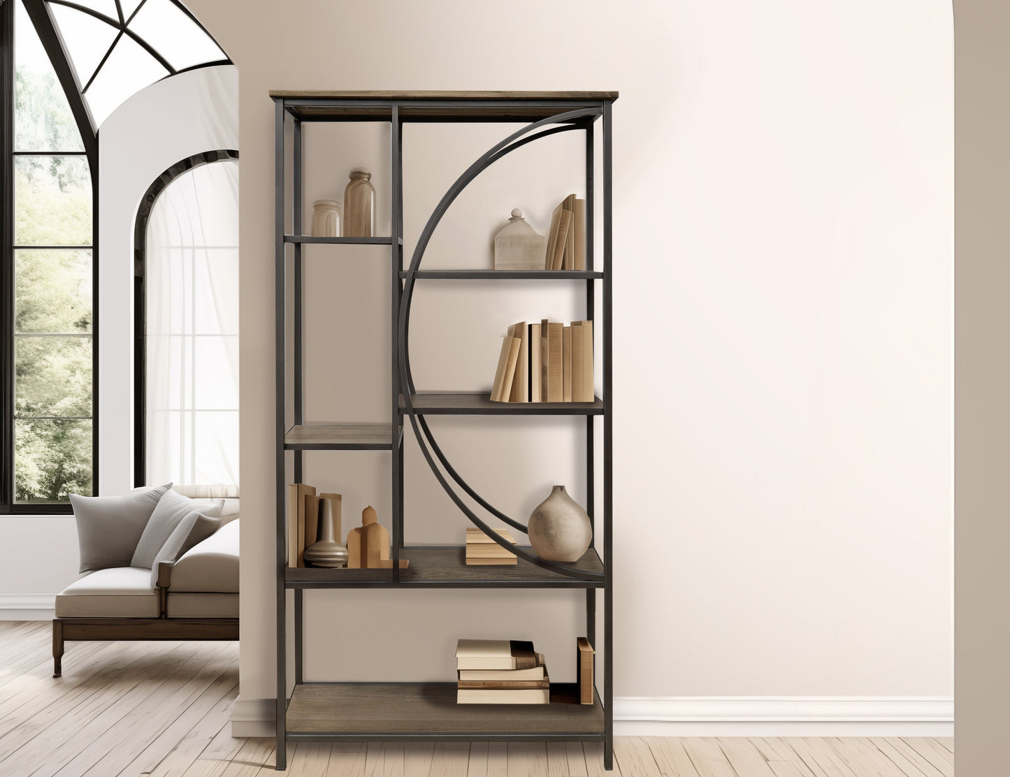 7 Shelves Bookcase - Peanut