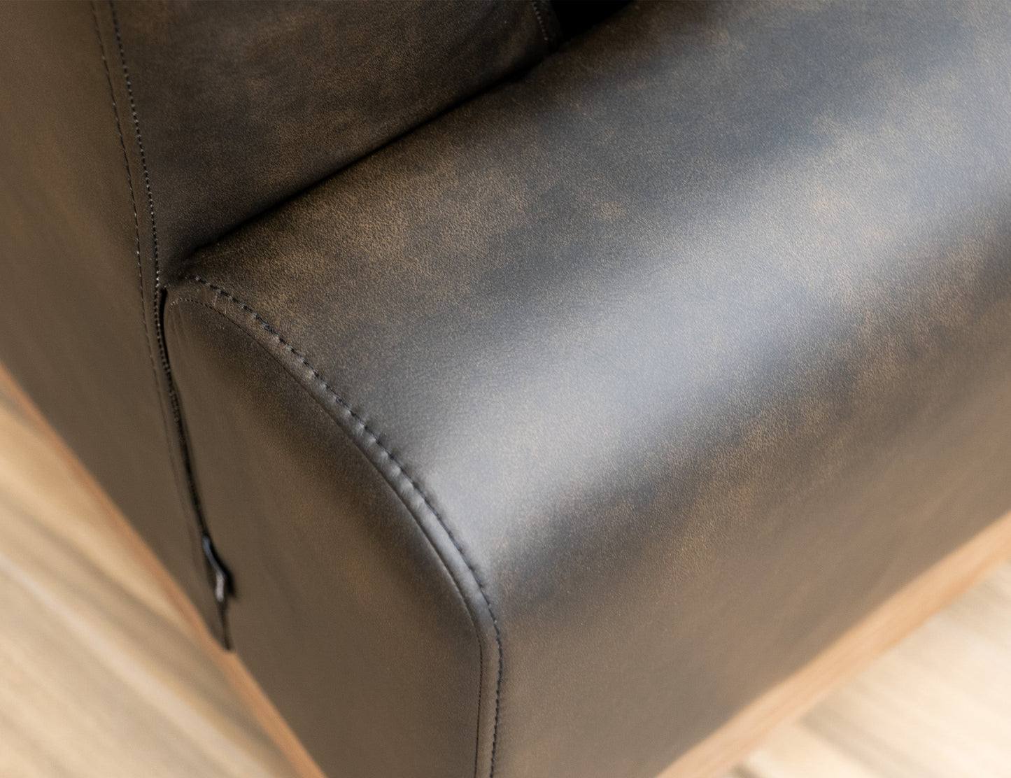 Wooden Frame & Base, Armchair - Licorice Black