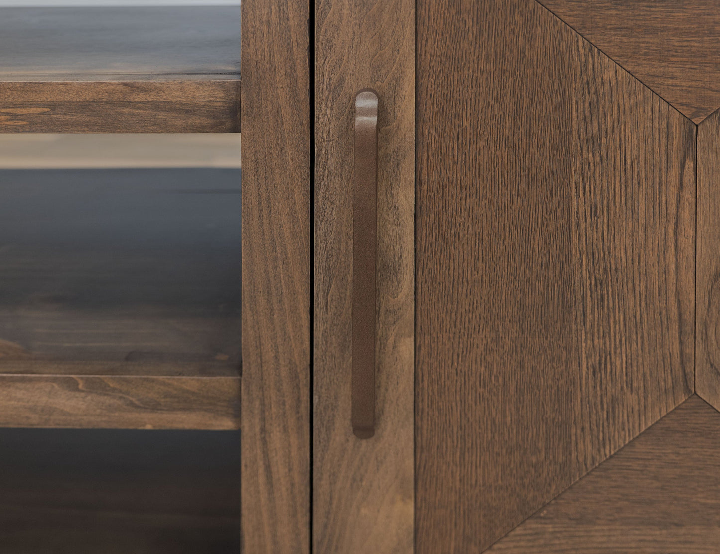 2 Doors TV Stand - Walnut Brown