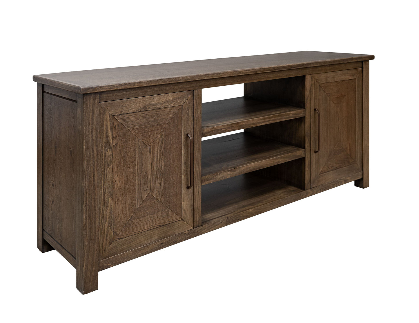 2 Doors TV Stand - Walnut Brown